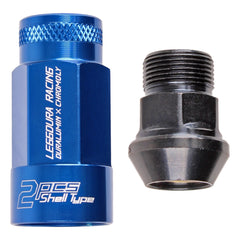 Project Kics Leggdura Racing Shell Closed-End Look Lug Nut 53mm 12X1.25 Set - Blue | WCL5313U