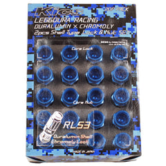 Project Kics Leggdura Racing Shell Closed-End Look Lug Nut 53mm 12X1.25 Set - Blue | WCL5313U