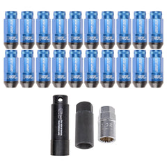 Project Kics Leggdura Racing Shell Closed-End Look Lug Nut 53mm 12X1.25 Set - Blue | WCL5313U