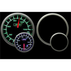 Prosport 52mm Premium Electric Oil Pressure Gauge - Green/White