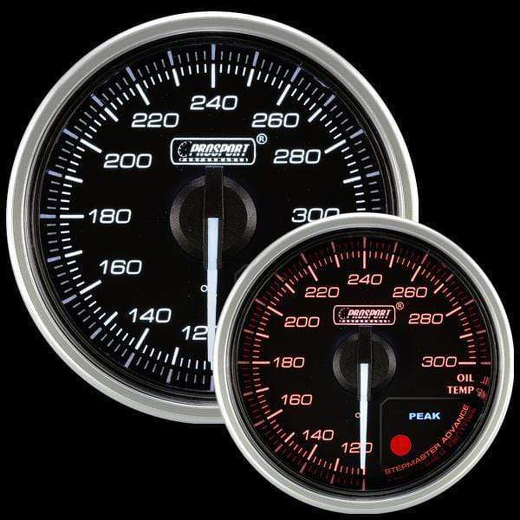 Prosport 52mm Supreme Electrical Oil Temperature Gauge - Amber/White