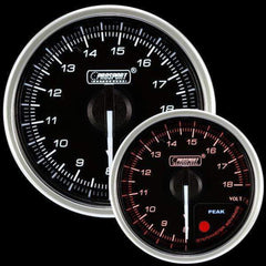 Prosport 52mm Supreme Electrical Volt Gauge - Amber/White