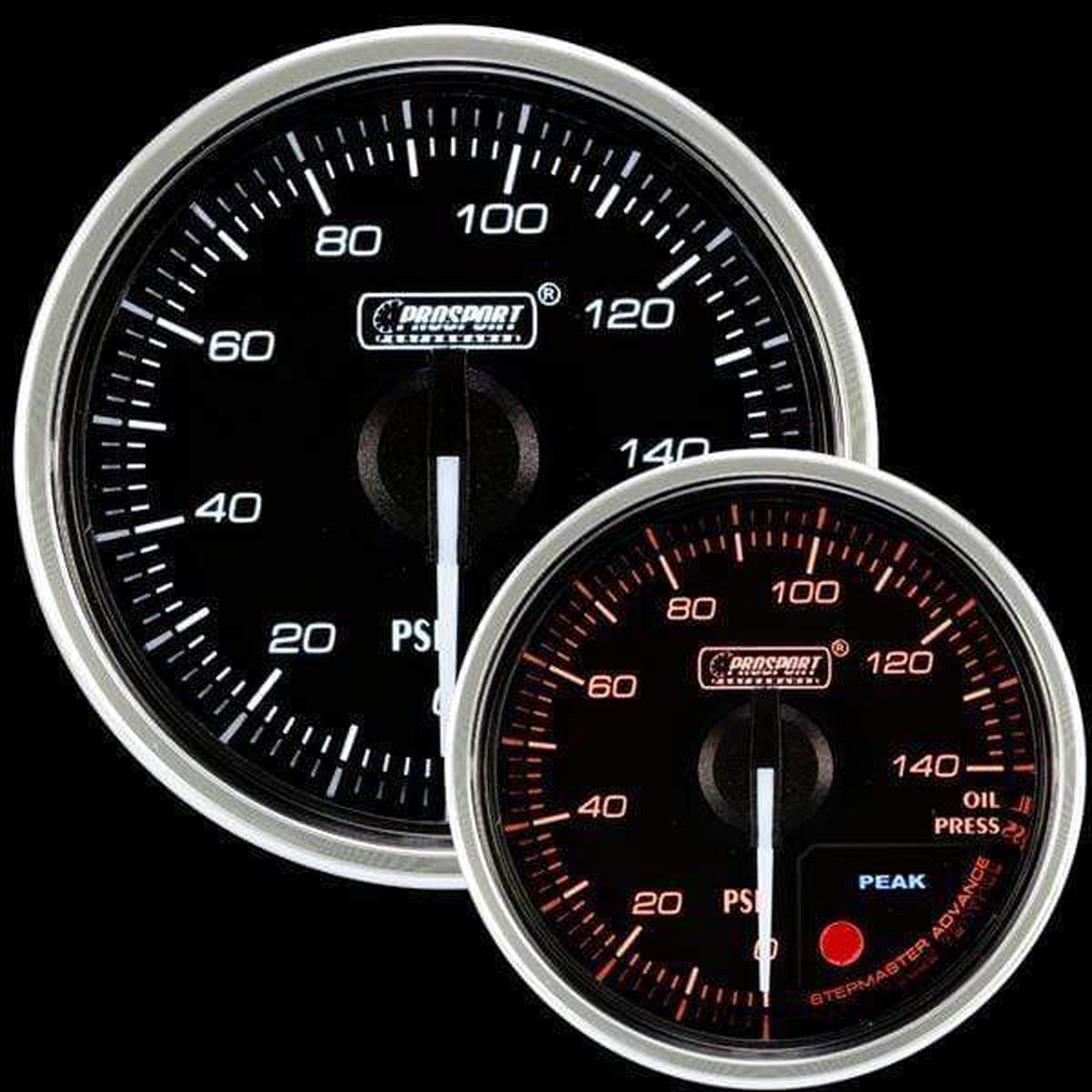 Prosport 52mm Supreme Series Electrical Oil Pressure Gauge - Amber/White