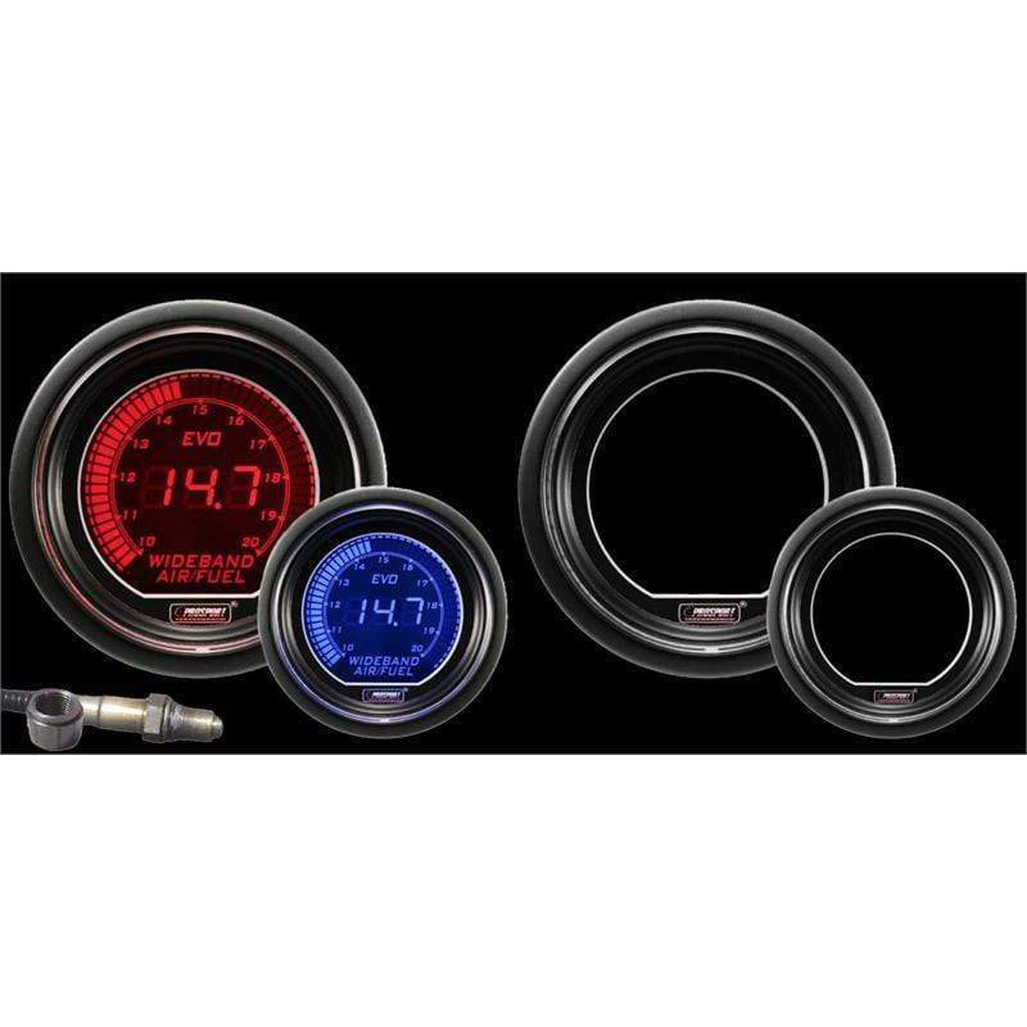 Prosport EVO Wideband Digital Air Fuel Ratio Gauge Kit - Red/Blue