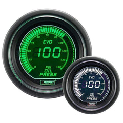 Prosport Evo Electrical Oil Pressure Gauge - Green/White