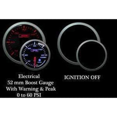 Prosport Premium Series 52mm Electric Boost Gauge 0-60 PSI - Amber/White