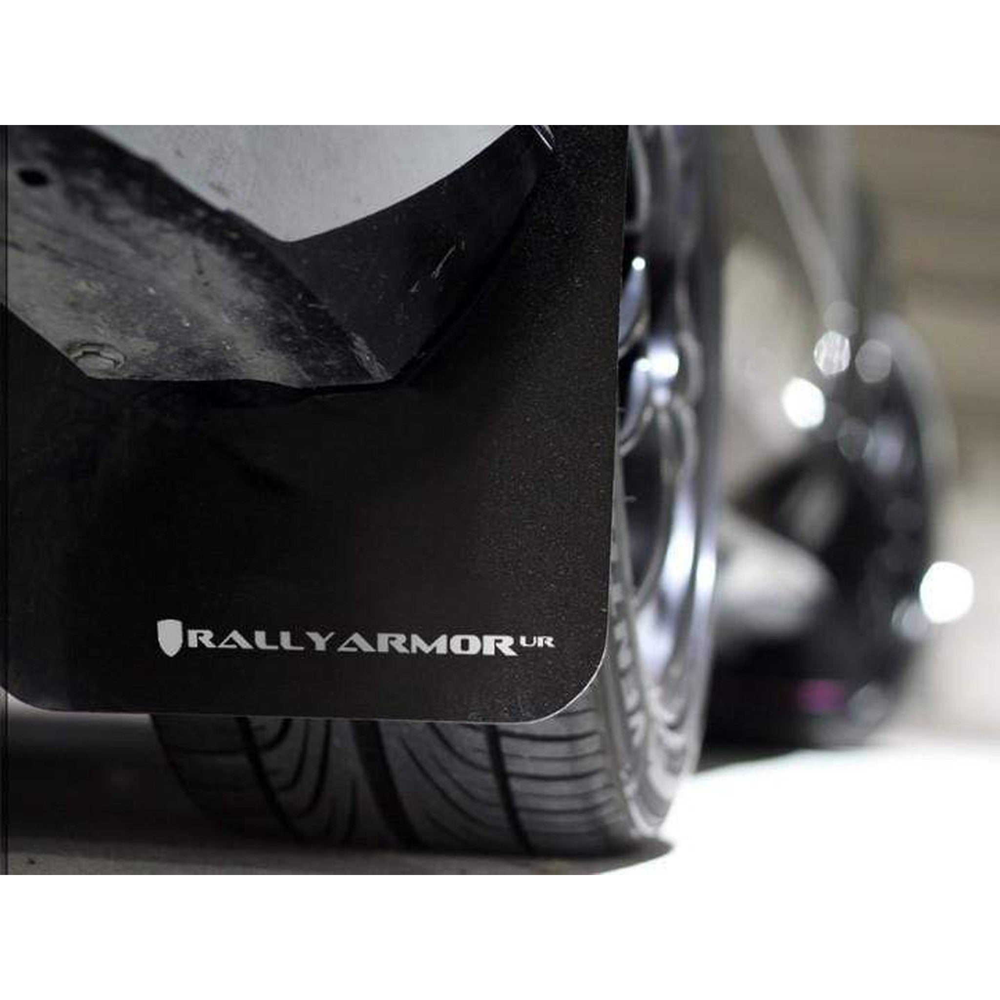 Rally Armor Black Mud Flaps w/ White Logo 2012-2016 Subaru Impreza Hatch and Sedan | MF22-UR-BLK/WH