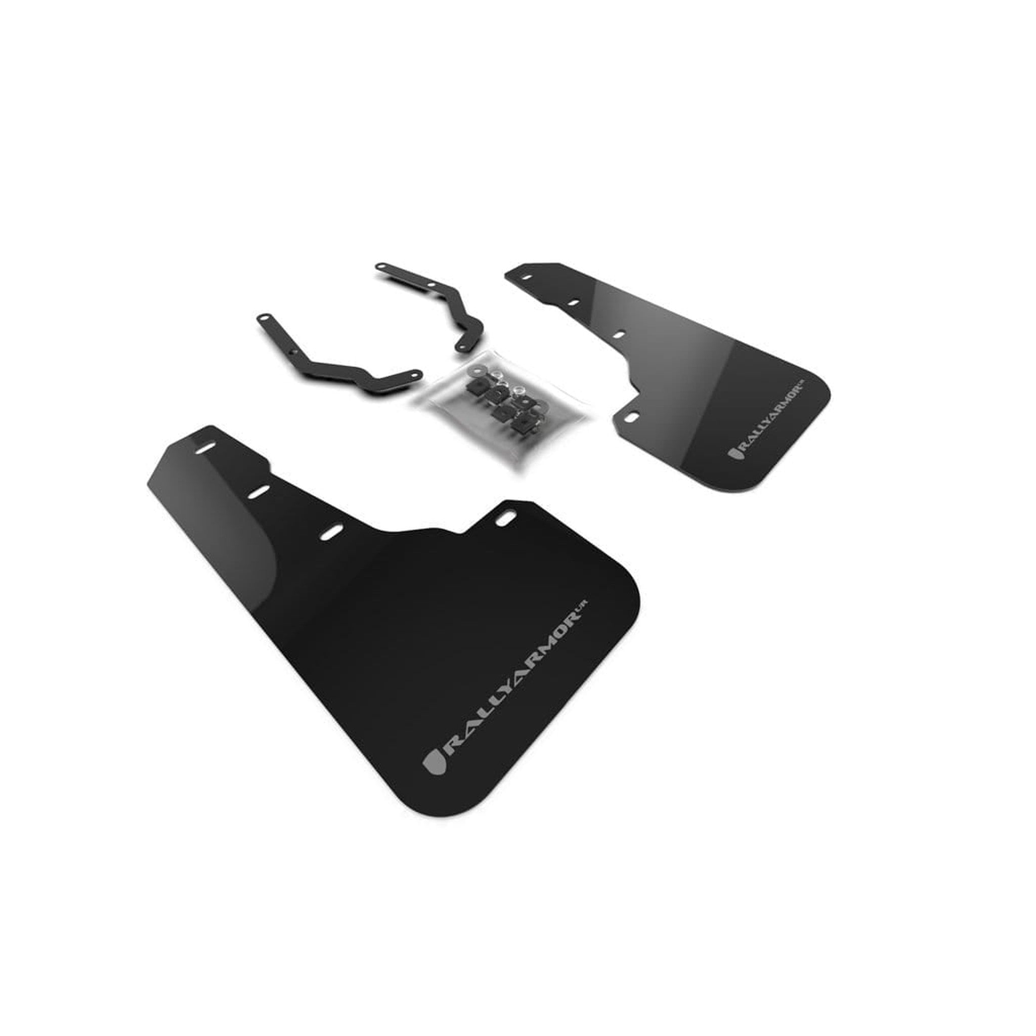 Rally Armor Black UR Mud Flap w/ Silver Logo (Front Only) Subaru Crosstrek Lift/AT 2018-2019