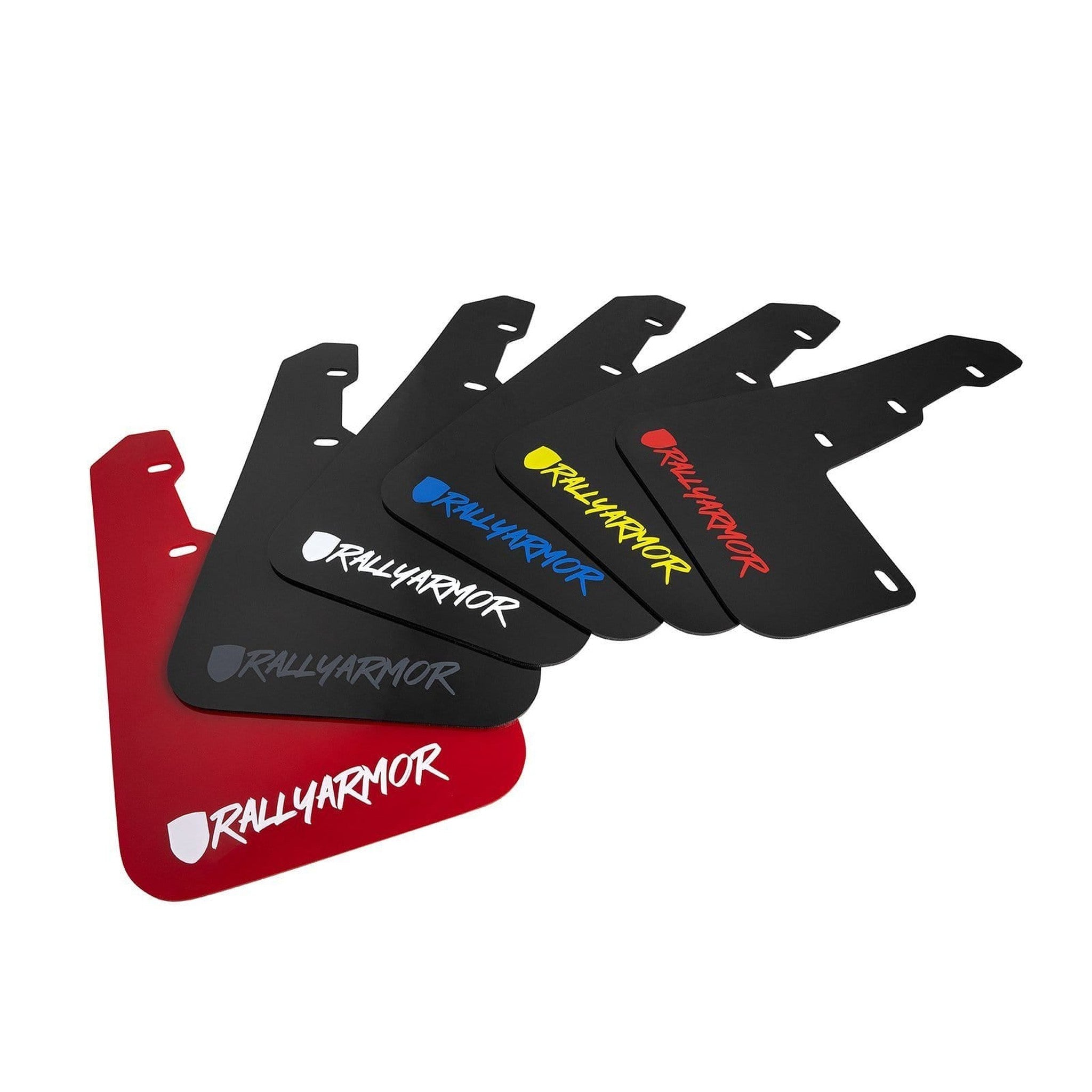 Rally Armor RED Mud Flap White Logo (Altered Font) Subaru WRX / STI Sedan 2015-2021