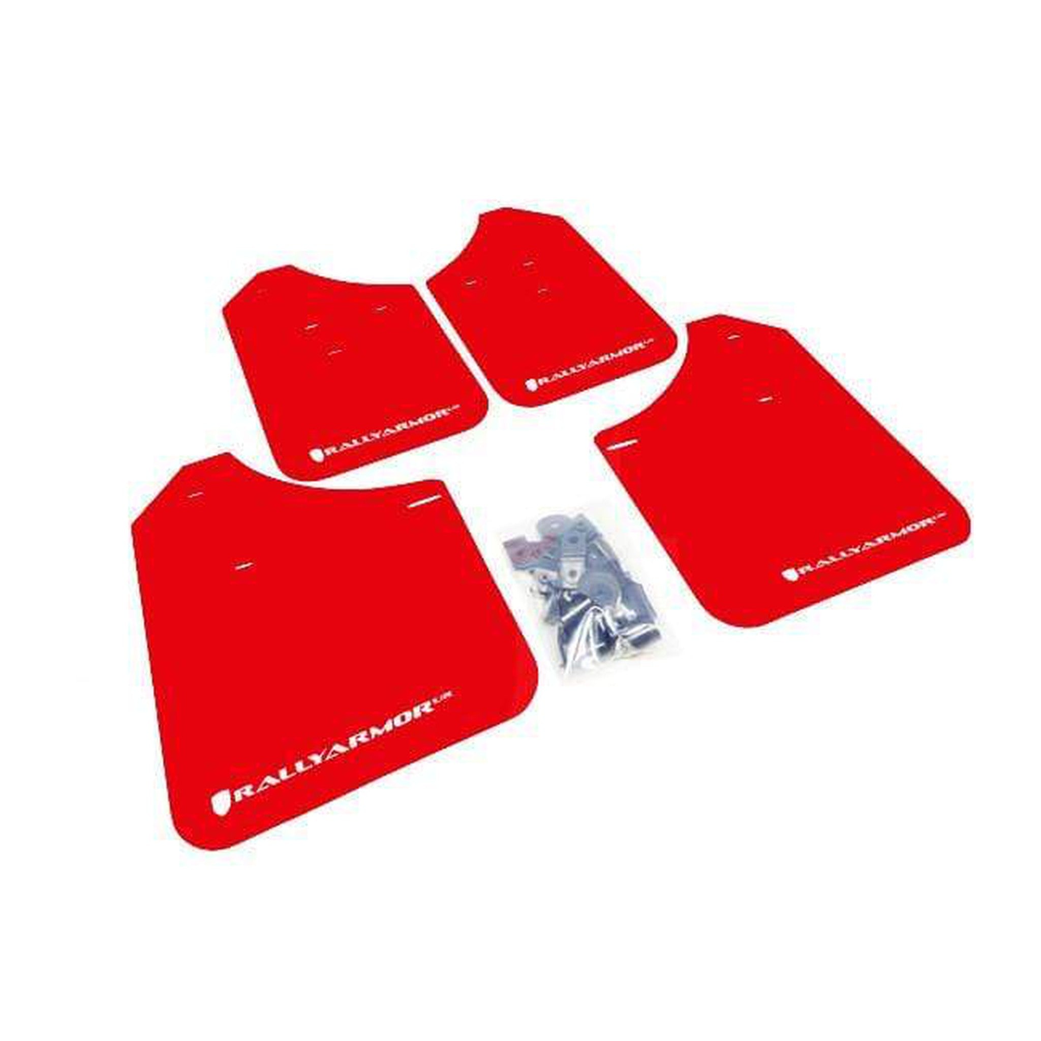 Rally Armor Red w/ White Logo Urethane Mud Flaps Subaru WRX / STI 2002-2007