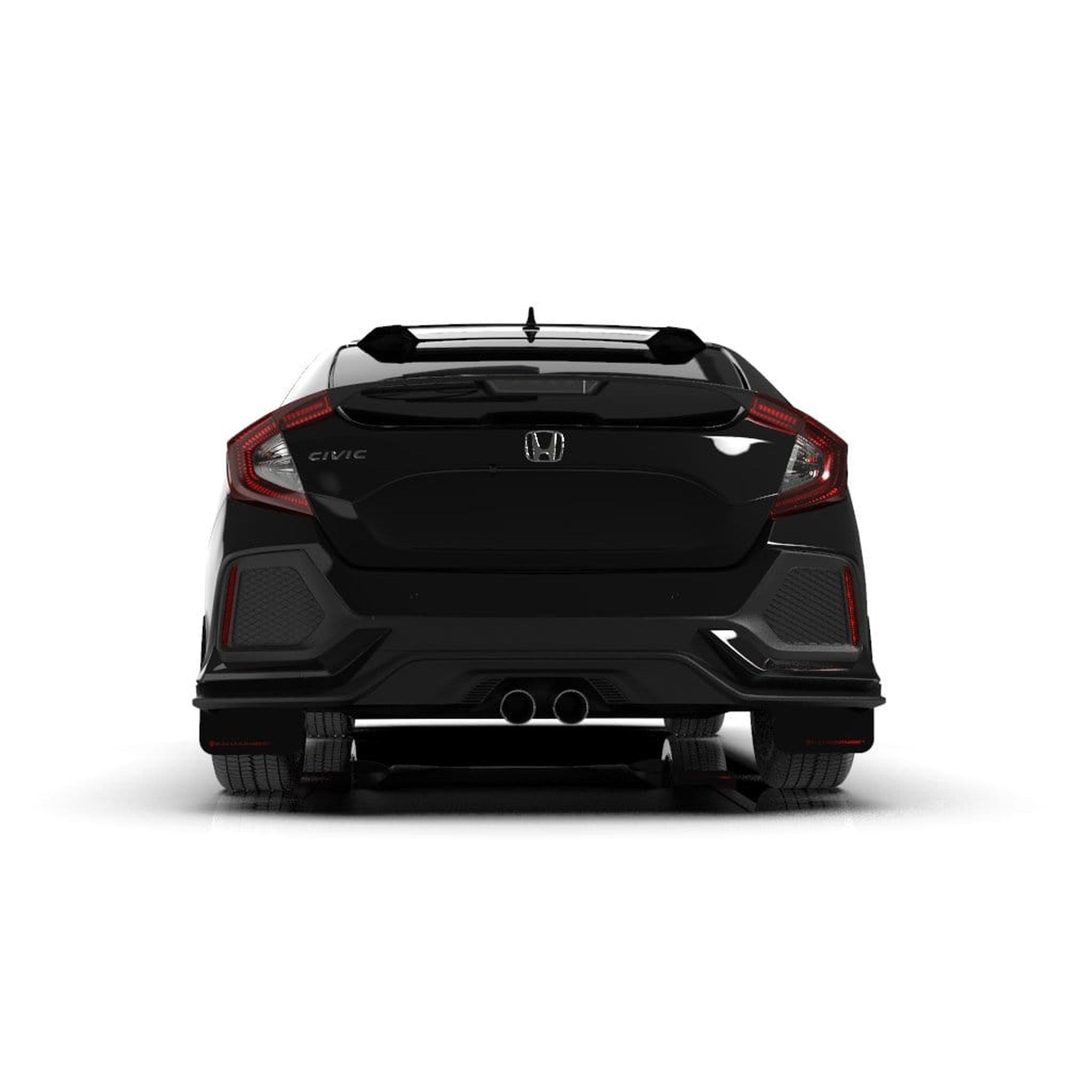 Rally Armor UR Black Mud Flap Red Logo Honda Civic Sport Touring Hatch 17-21 | MF51-UR-BLK/RD