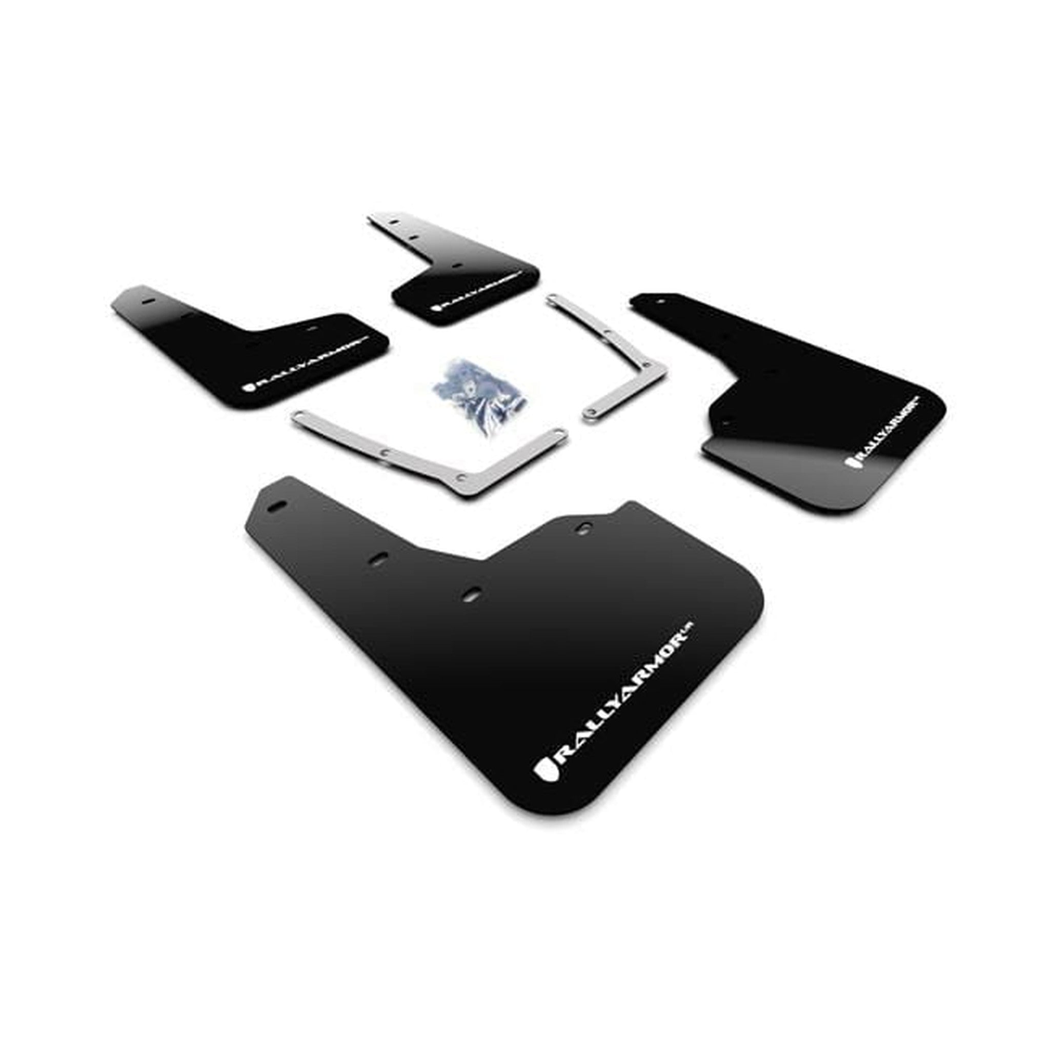 Rally Armor UR Black Mud Flap w/ White Logo Honda Civic Si 2016-2020
