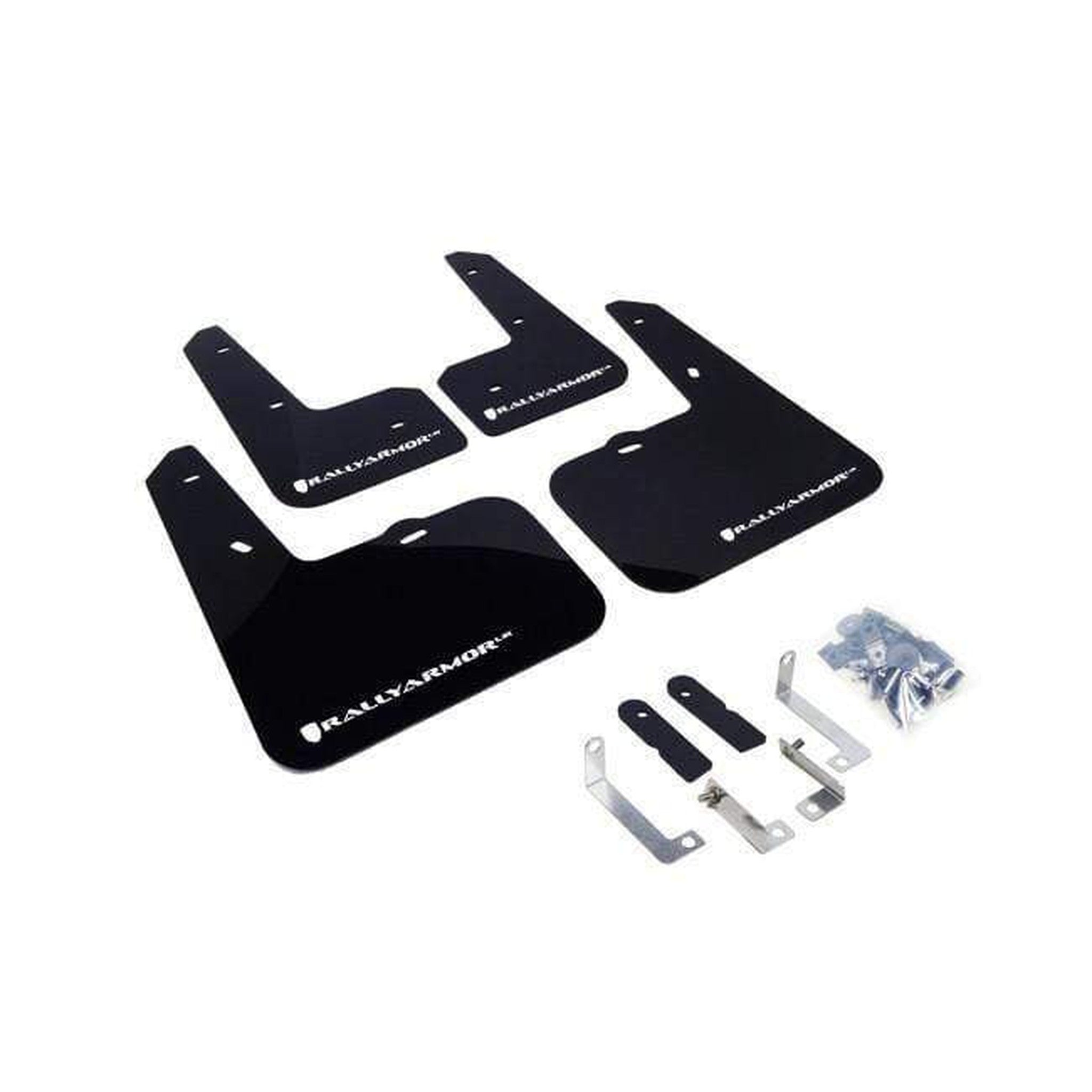 Rally Armor UR Black Mud Flap w/ White Logo Hyundai Veloster 2012-2015