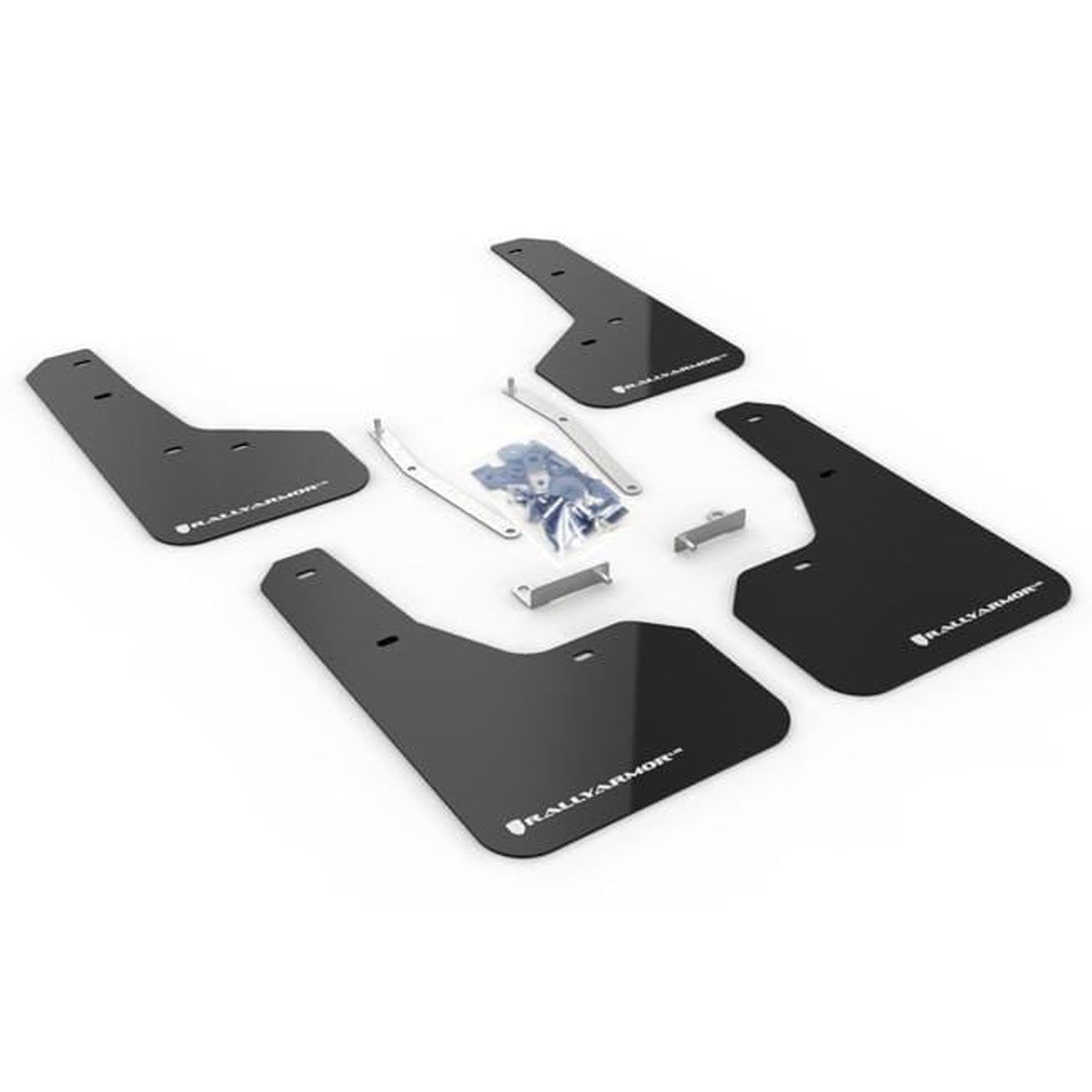 Rally Armor UR Black Mud Flap w/ White Logo Subaru Forester 2019+