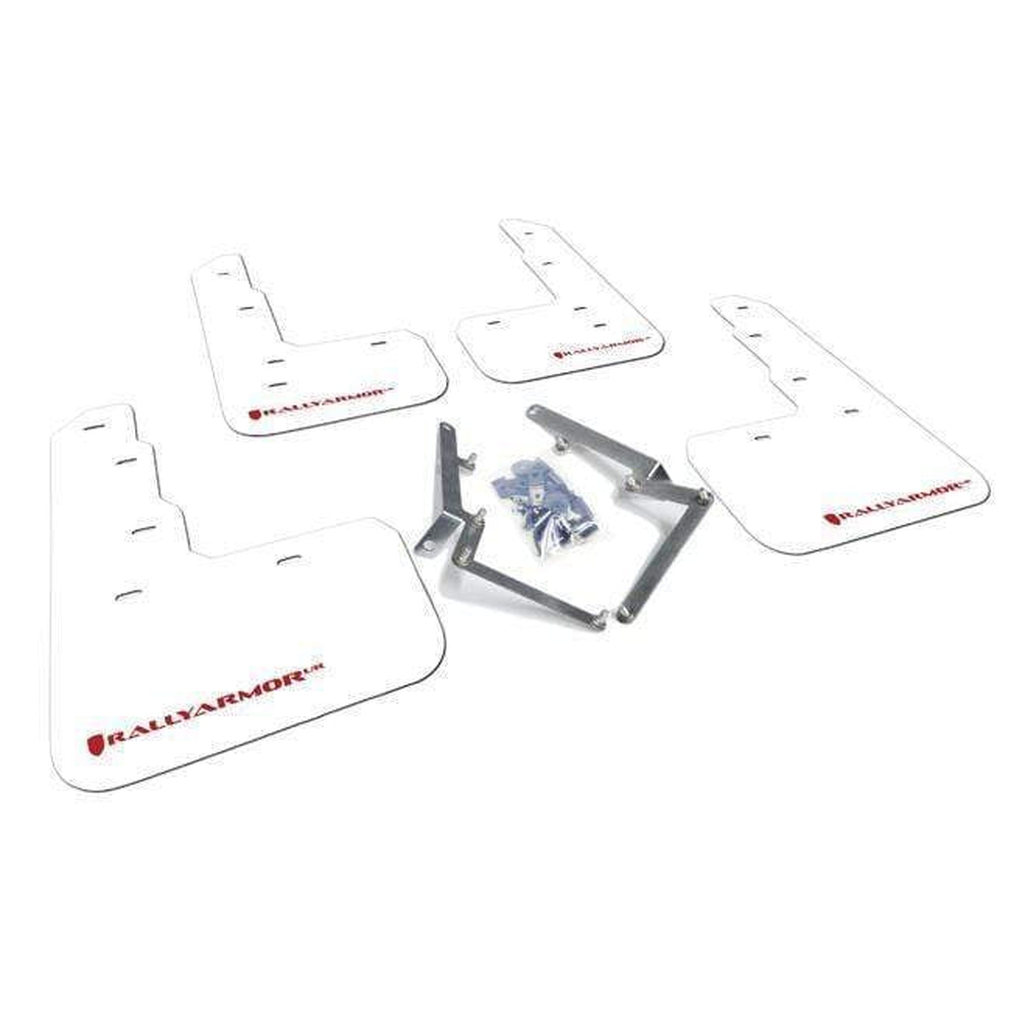 Rally Armor UR White Mud Flap w/ Red Logo Honda Civic Type-R 2017-2020