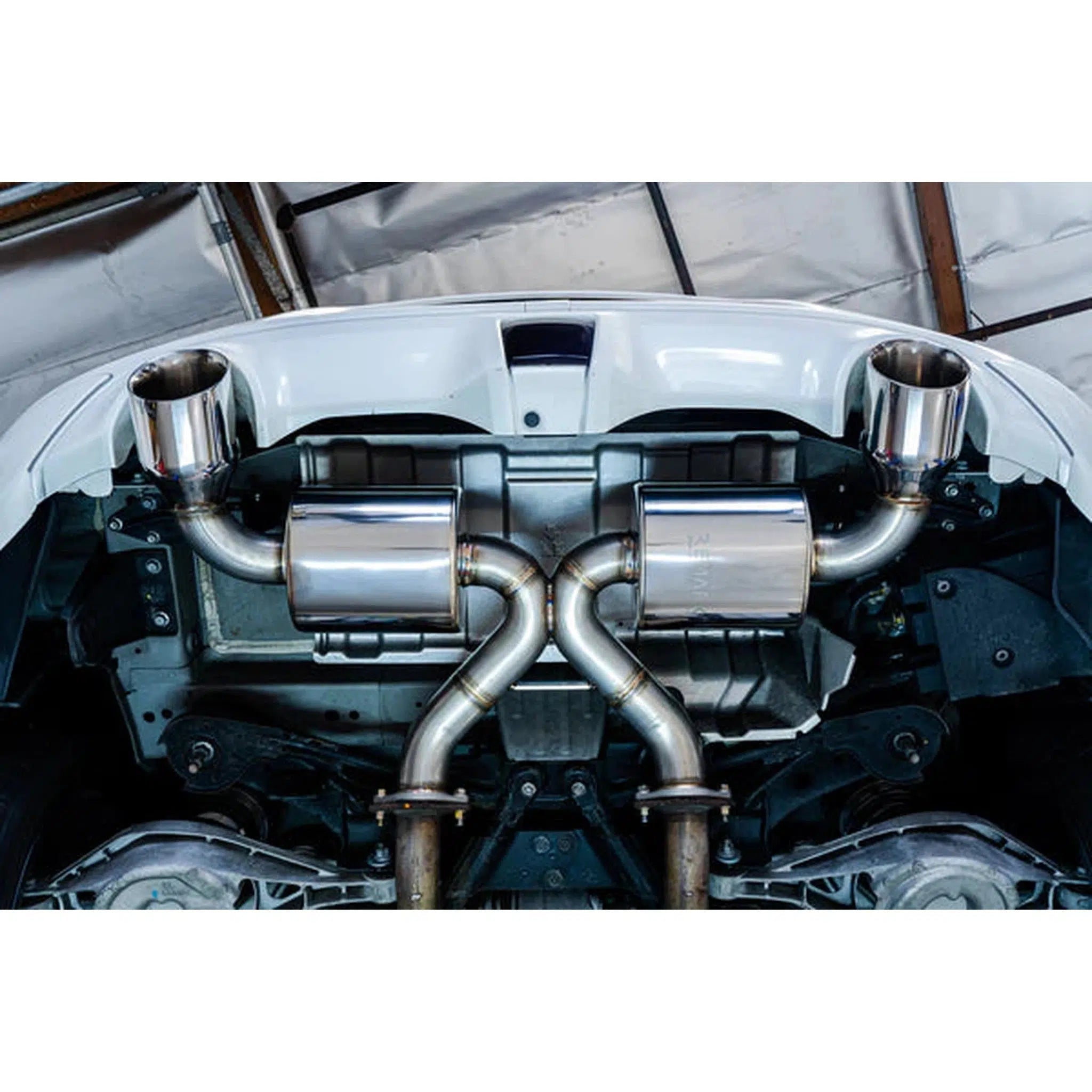 Remark Axleback V2 Exhaust Burnt Stainless Double Wall Tips Nissan 370Z 2009-2020 | RK-A2063N-01P