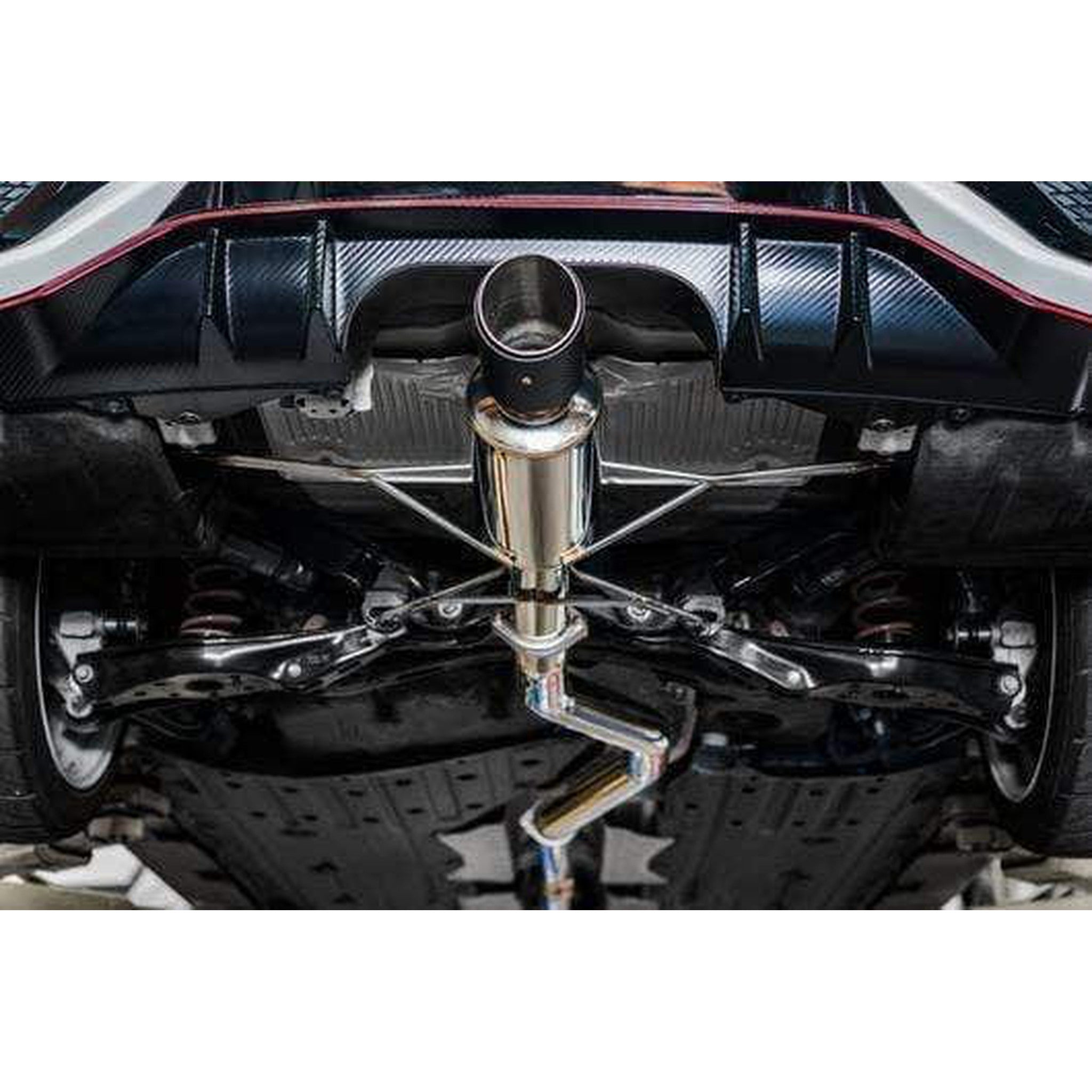 Remark Spec-I Cat Back Exhaust Carbon Fiber Tip Cover w/ Non-Resonated Honda Civic Type R 2017+ | RK-C1076H-01C