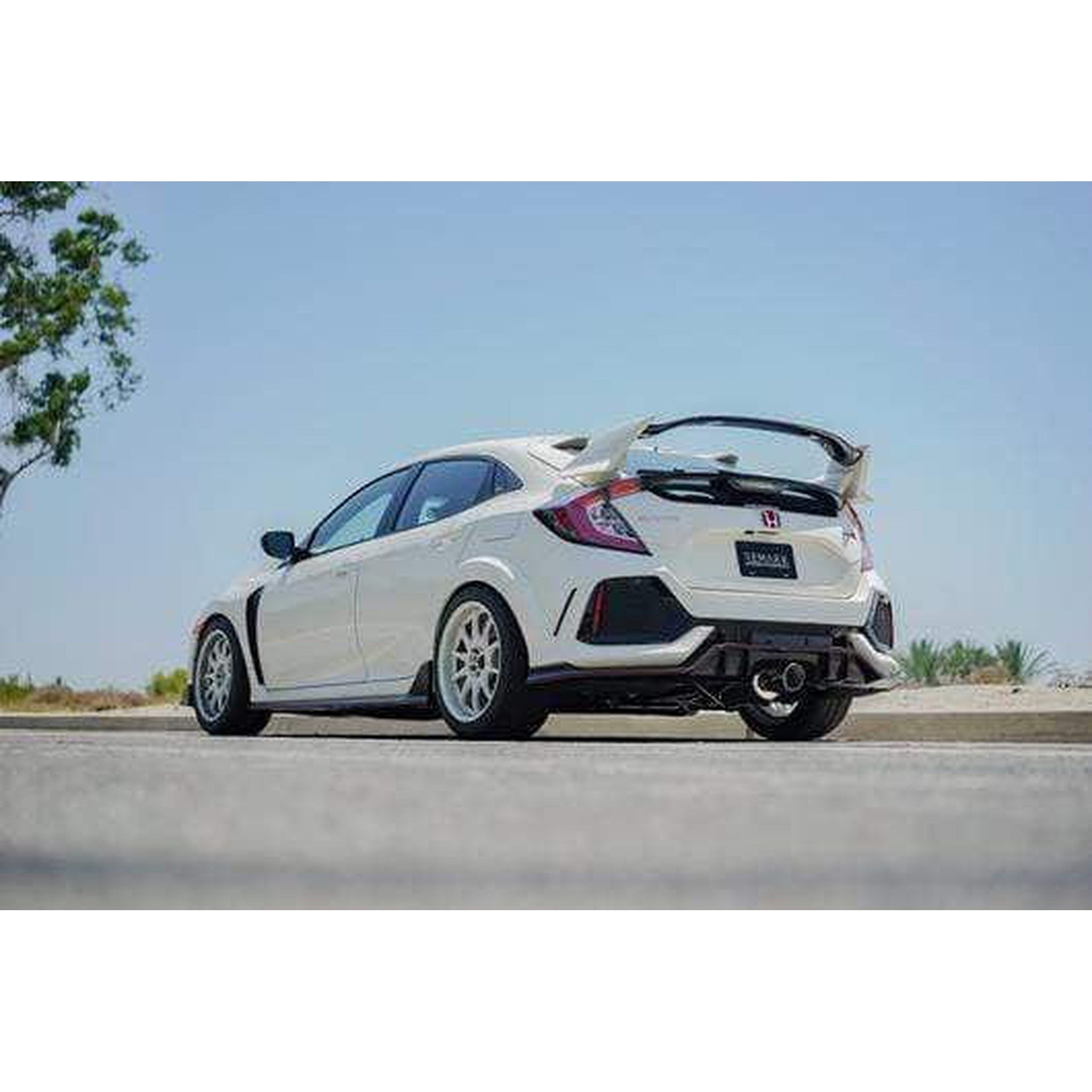Remark Spec-I Cat Back Exhaust Carbon Fiber Tip Cover w/ Non-Resonated Honda Civic Type R 2017+ | RK-C1076H-01C