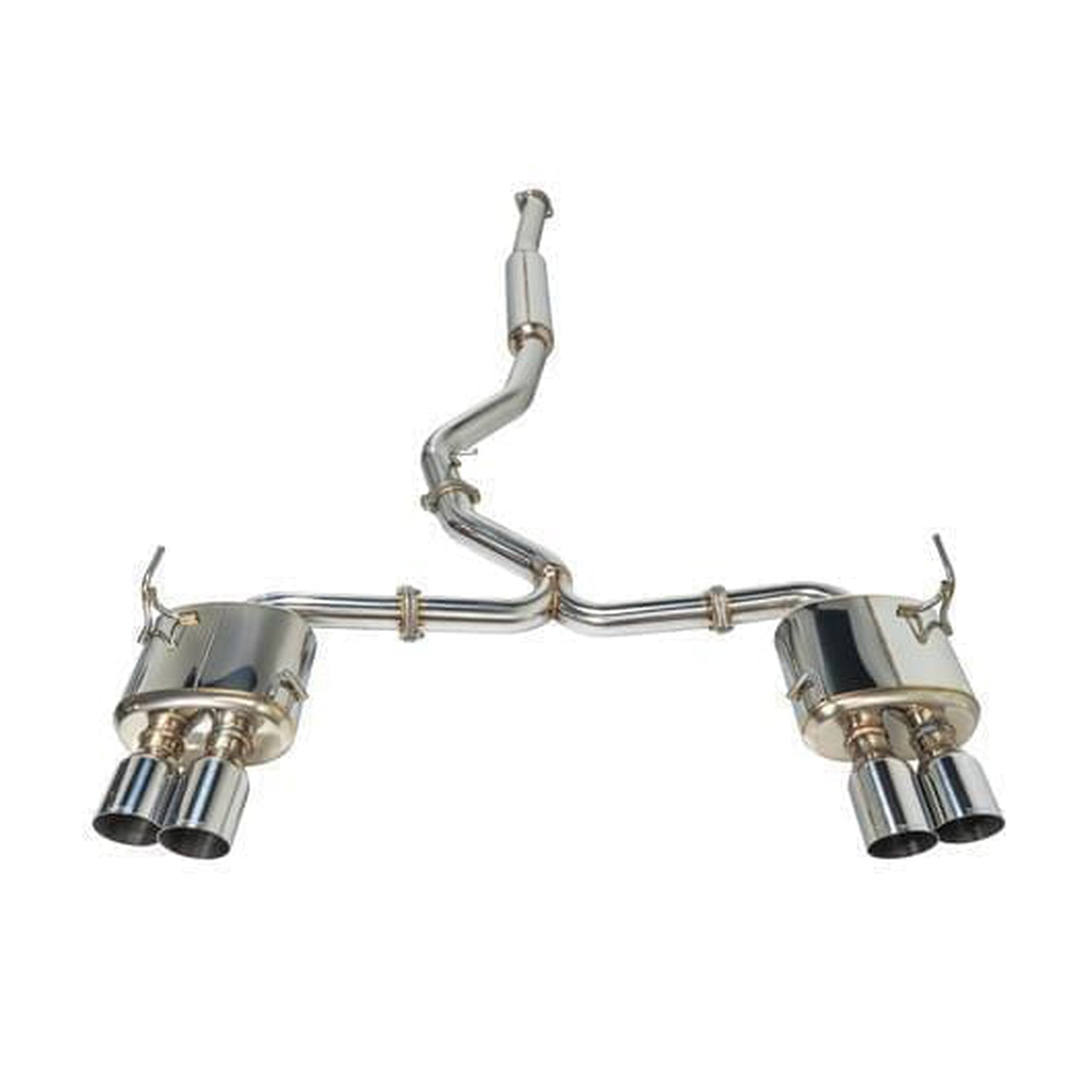 Remark Sports Touring Cat Back Exhaust Stainless Tips Resonated Subaru WRX / STI 2015-2021 | RK-C4076S-01C