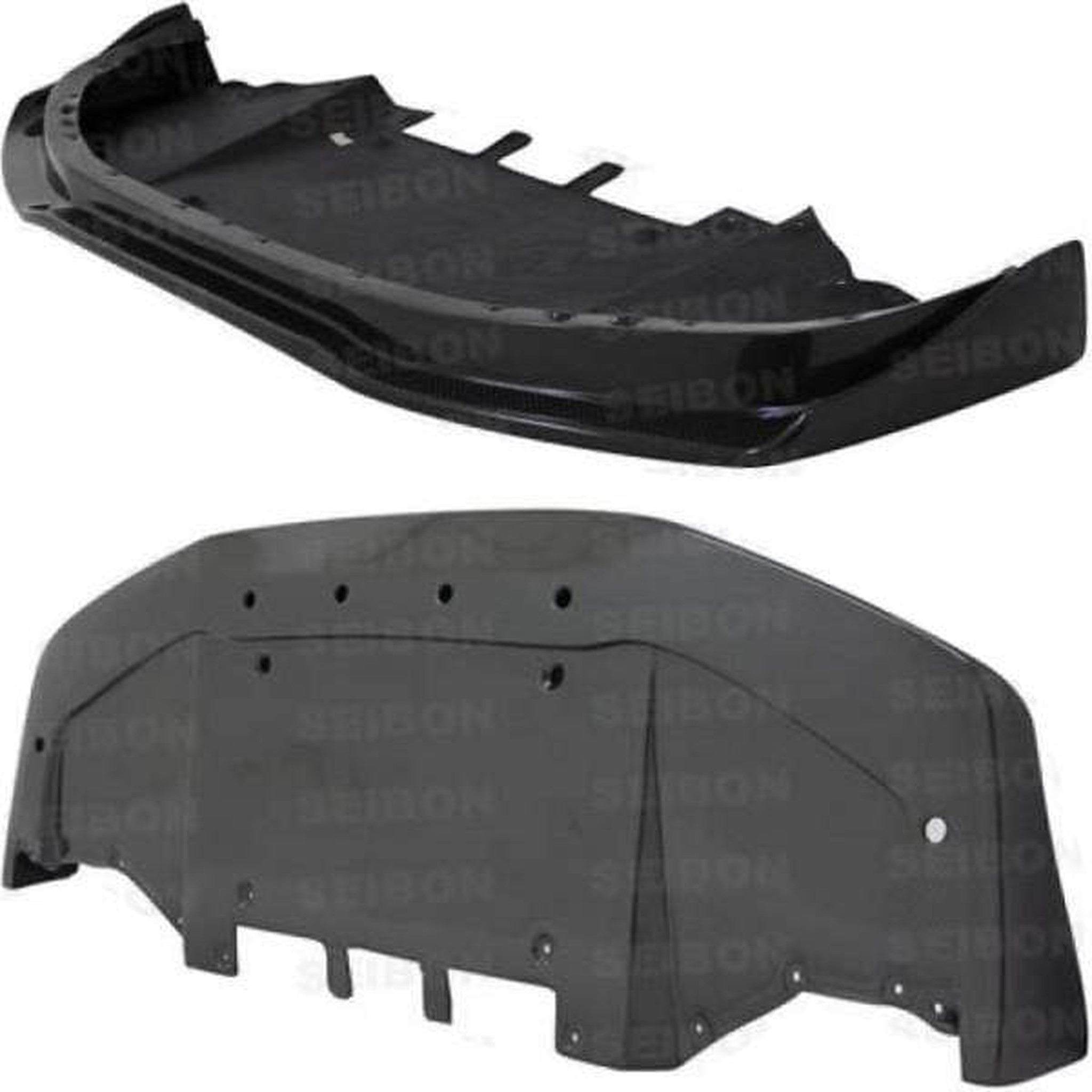 Seibon SS Style Carbon Fiber Front Lip Spoiler Nissan GTR 2009-2011 | FL0910NSGTR-SS