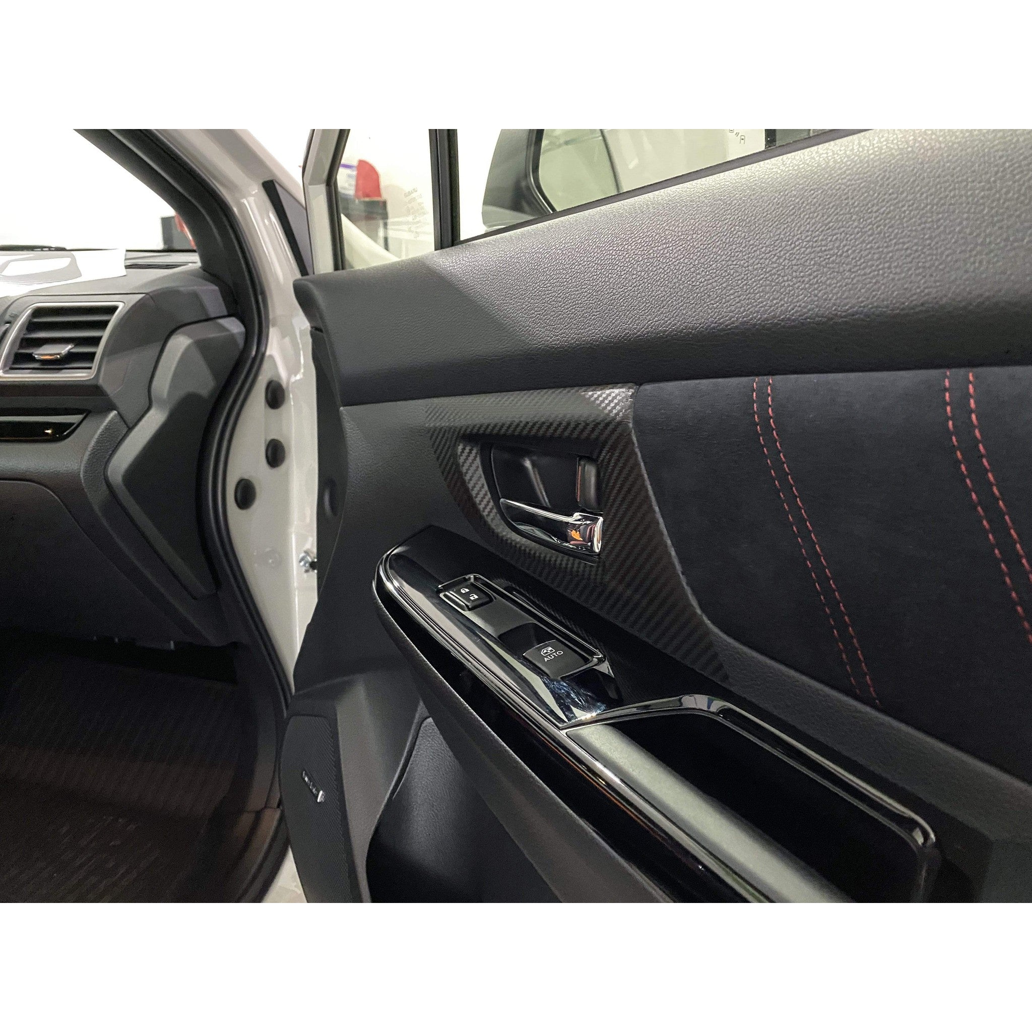 Sticker Fab 3D Carbon Interior Door Handle Trim Overlays Subaru WRX / STI 2015-2021