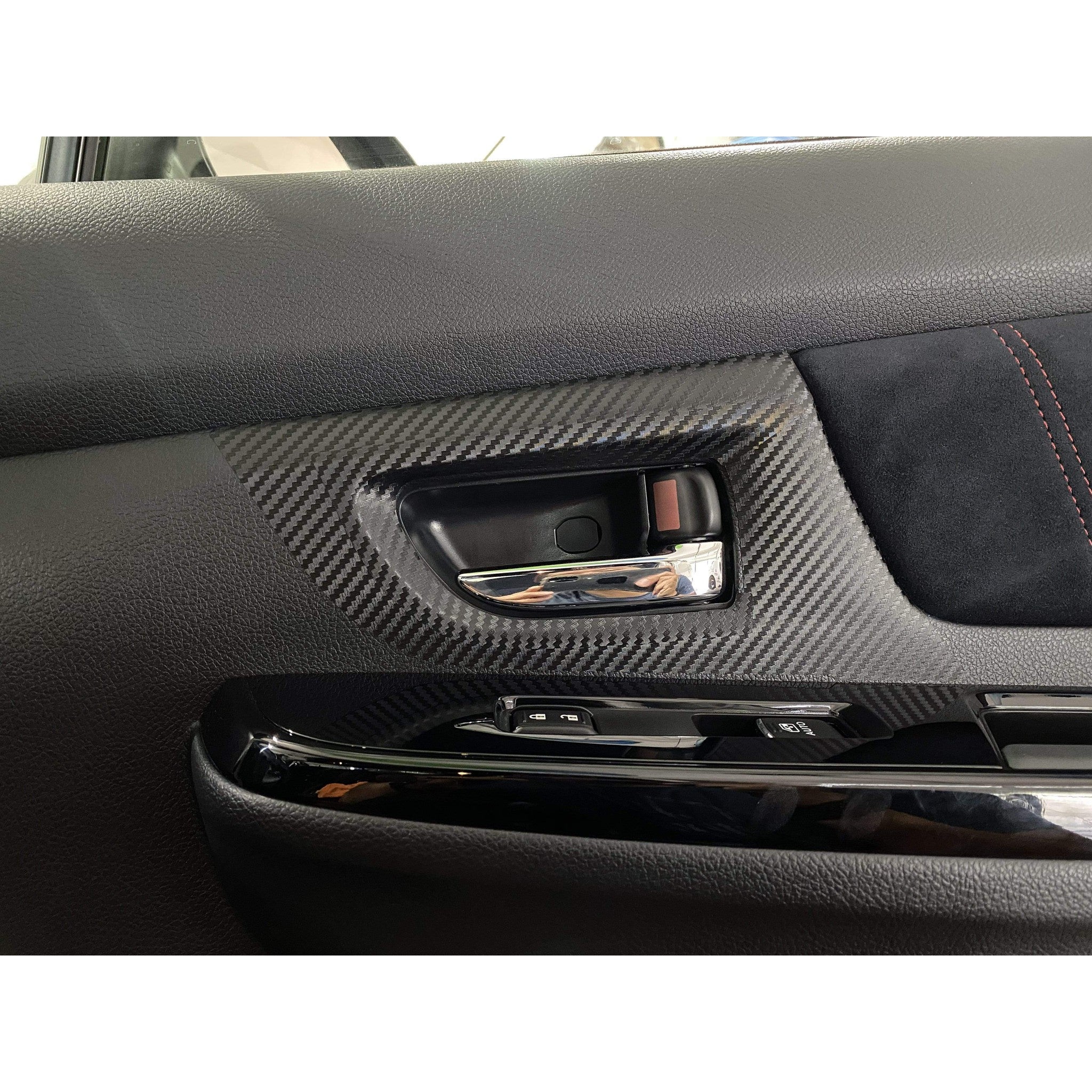 Sticker Fab 3D Carbon Interior Door Handle Trim Overlays Subaru WRX / STI 2015-2021