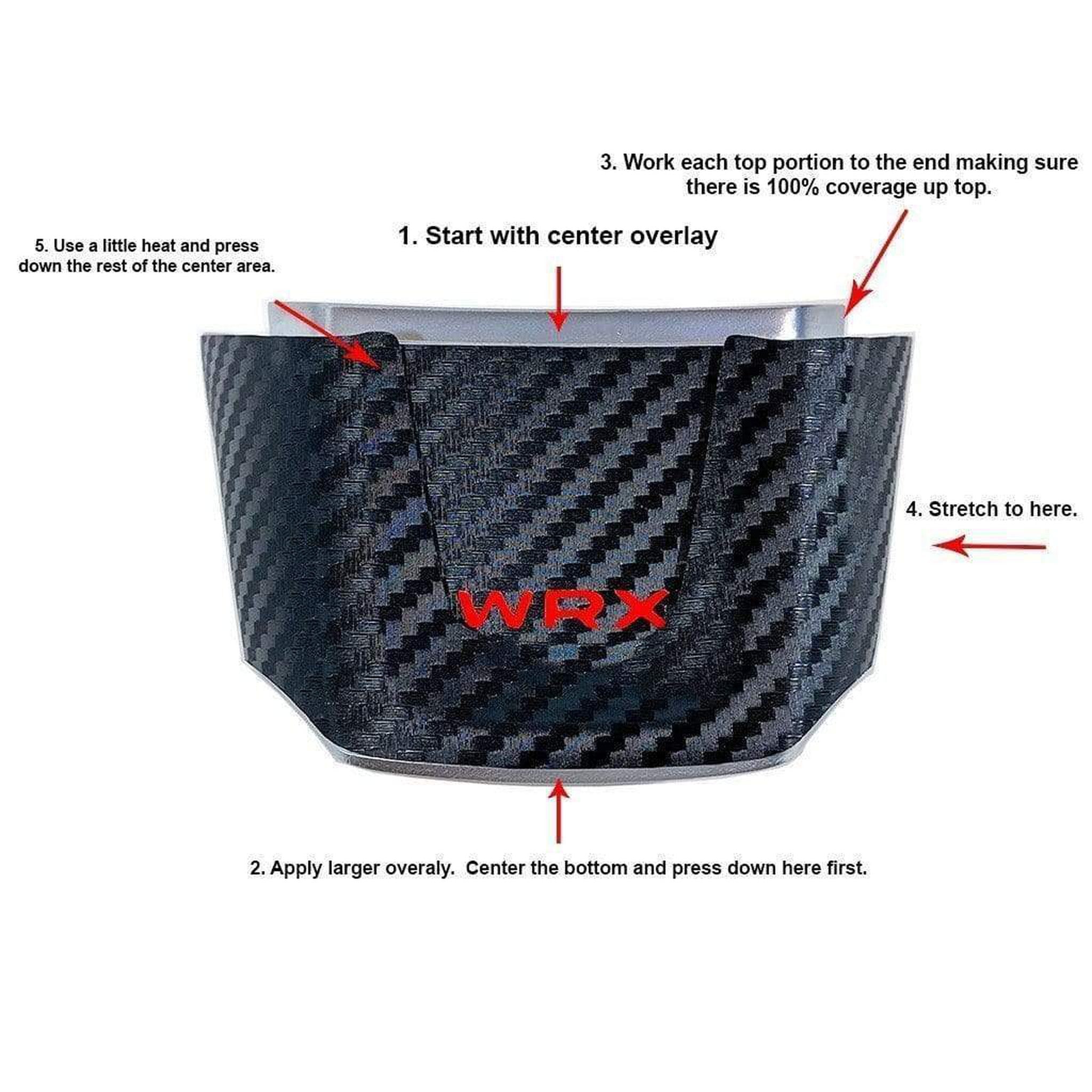 Sticker Fab 3D Carbon WRX V2 Steering Wheel Lower Overlay - 2015-2021 WRX