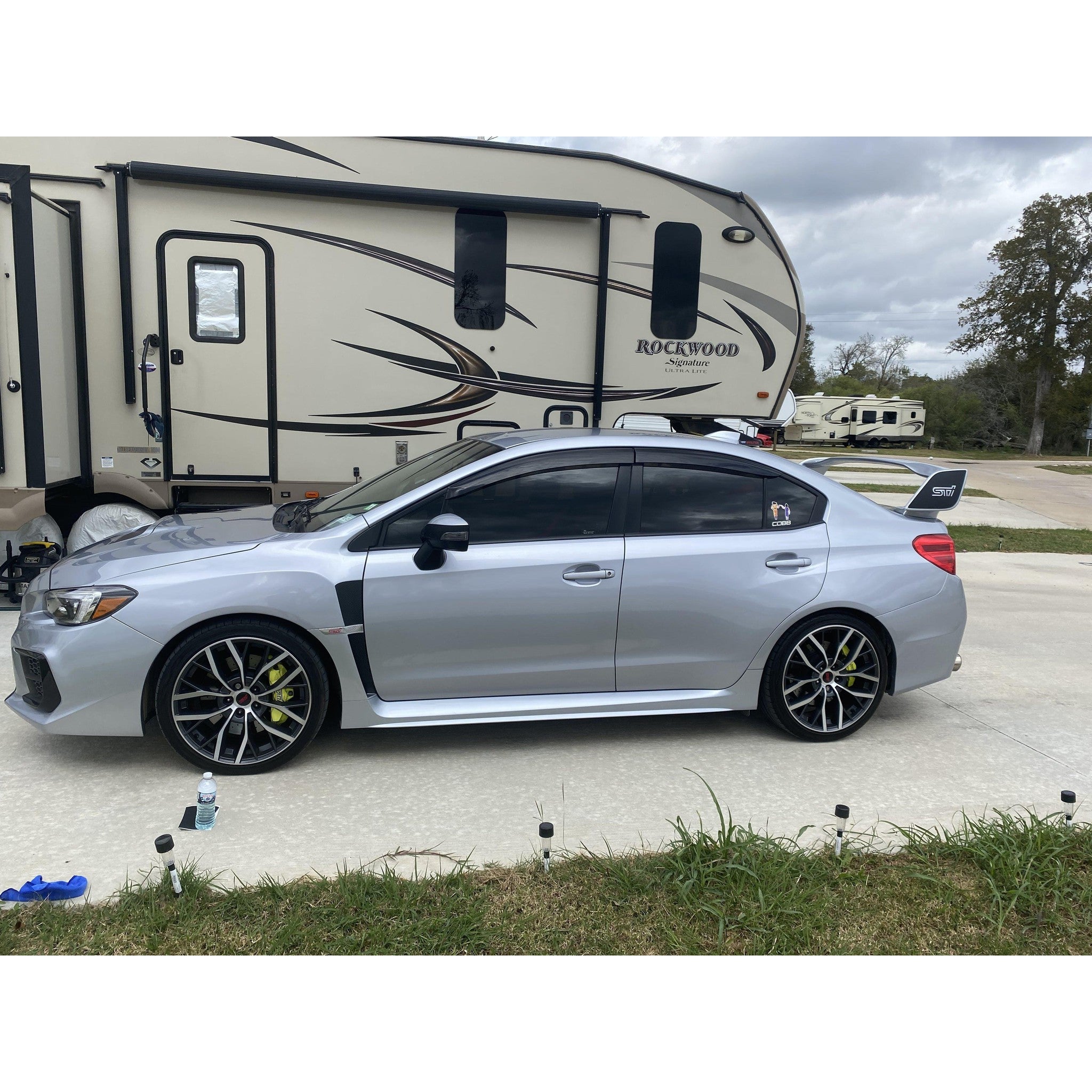 Sticker Fab Wing End Overlays for STI with OEM Wing - 2015-2026 WRX* / STI
