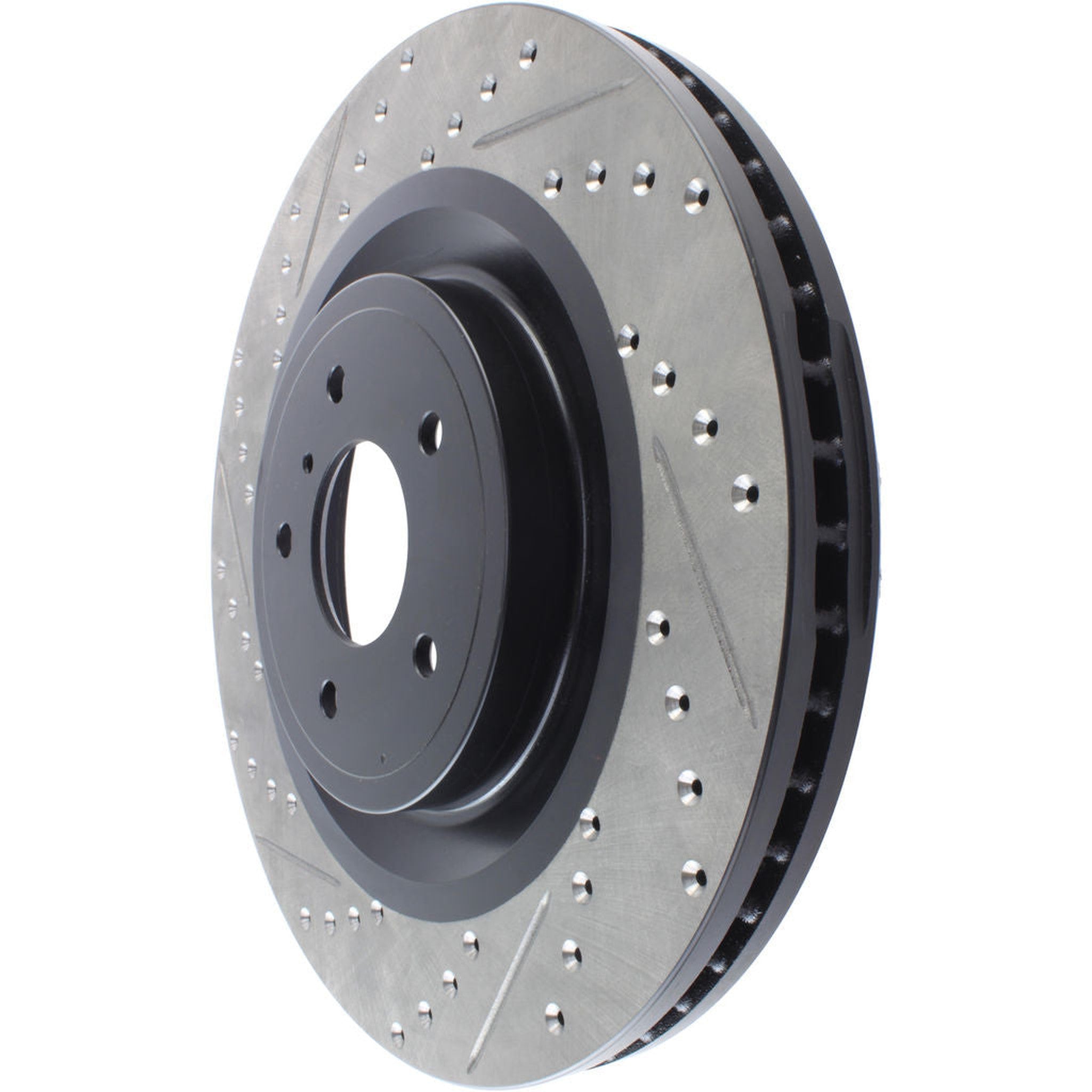 StopTech Sport Drilled + Slotted Brake Rotor Front Right Nissan 370z 2009-2020 / Infiniti G37 2008-2013 | 127.42100R