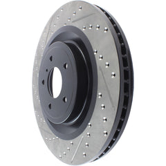 StopTech Sport Drilled + Slotted Brake Rotor Front Right Nissan 370z 2009-2020 / Infiniti G37 2008-2013 | 127.42100R