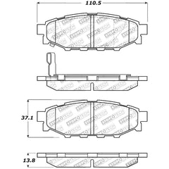 StopTech Sport Rear Brake Pads WRX w/o Eyesight Tech 2008-2021 / BRZ 2013-2020 / FRS 2013-2016 | 309.11140