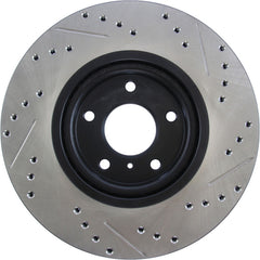 StopTech Sport Slotted + Drilled Brake Rotor Front Left 350Z / 370z / G35 / G37 2005-2020 | 127.42080L