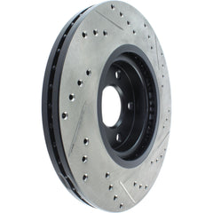 StopTech Sport Slotted + Drilled Brake Rotor Front Left 350Z / 370z / G35 / G37 2005-2020 | 127.42080L