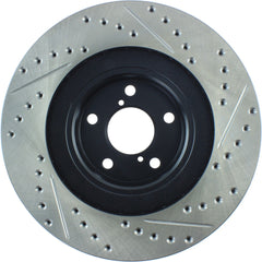 StopTech Sport Slotted & Drilled Brake Rotor Front Left Subaru WRX 2002-2008 | 127.47018L