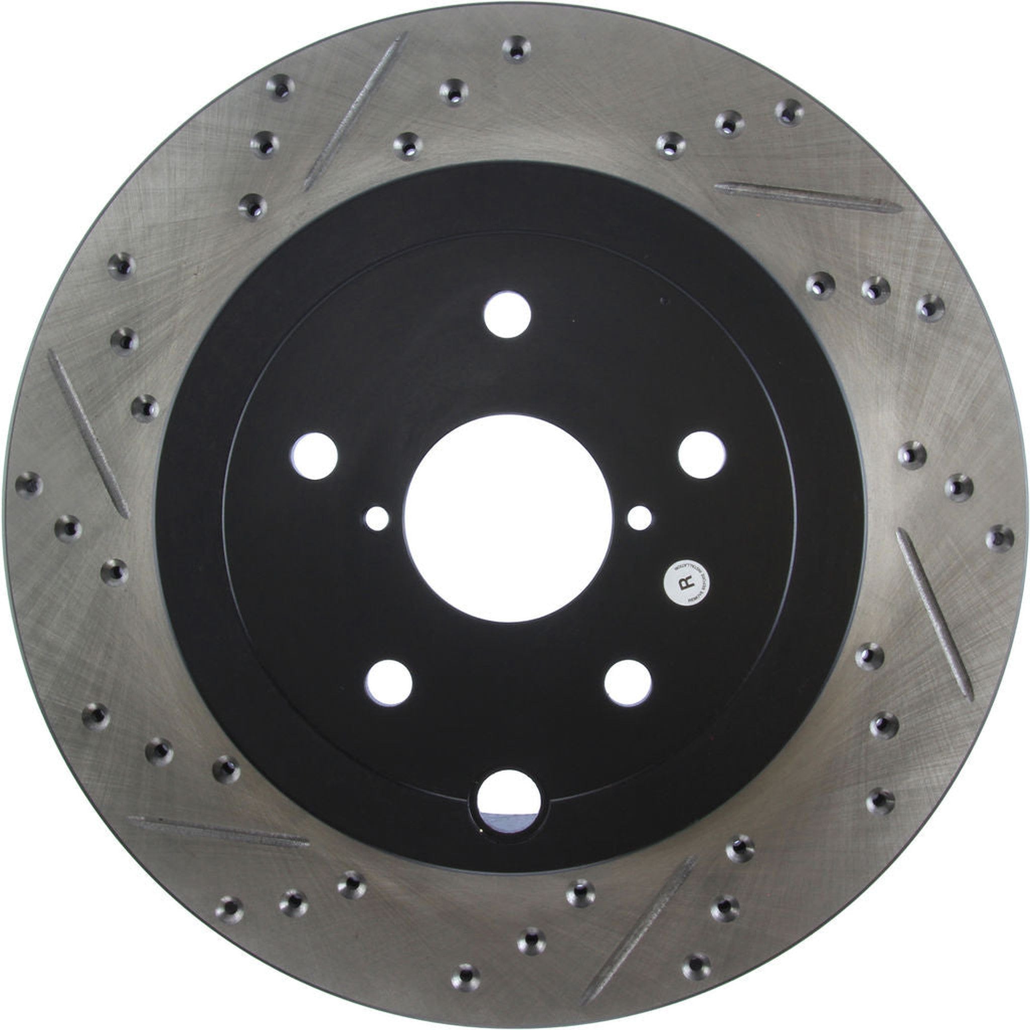 StopTech Sport Slotted + Drilled Brake Rotor Rear Right Subaru STI 2008-2017 | 127.47030R