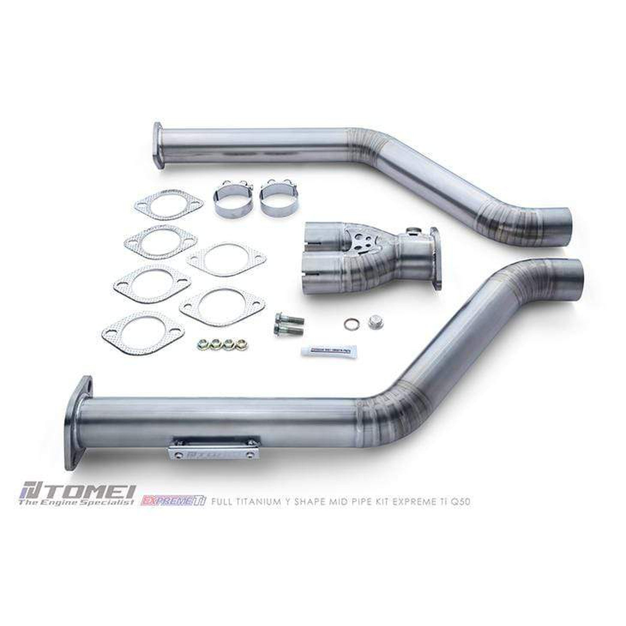 Tomei Full Titanium Y Shaped Mid Pipe for Infiniti Q50 / Q60 2014-2022 | TB6110-NS21A