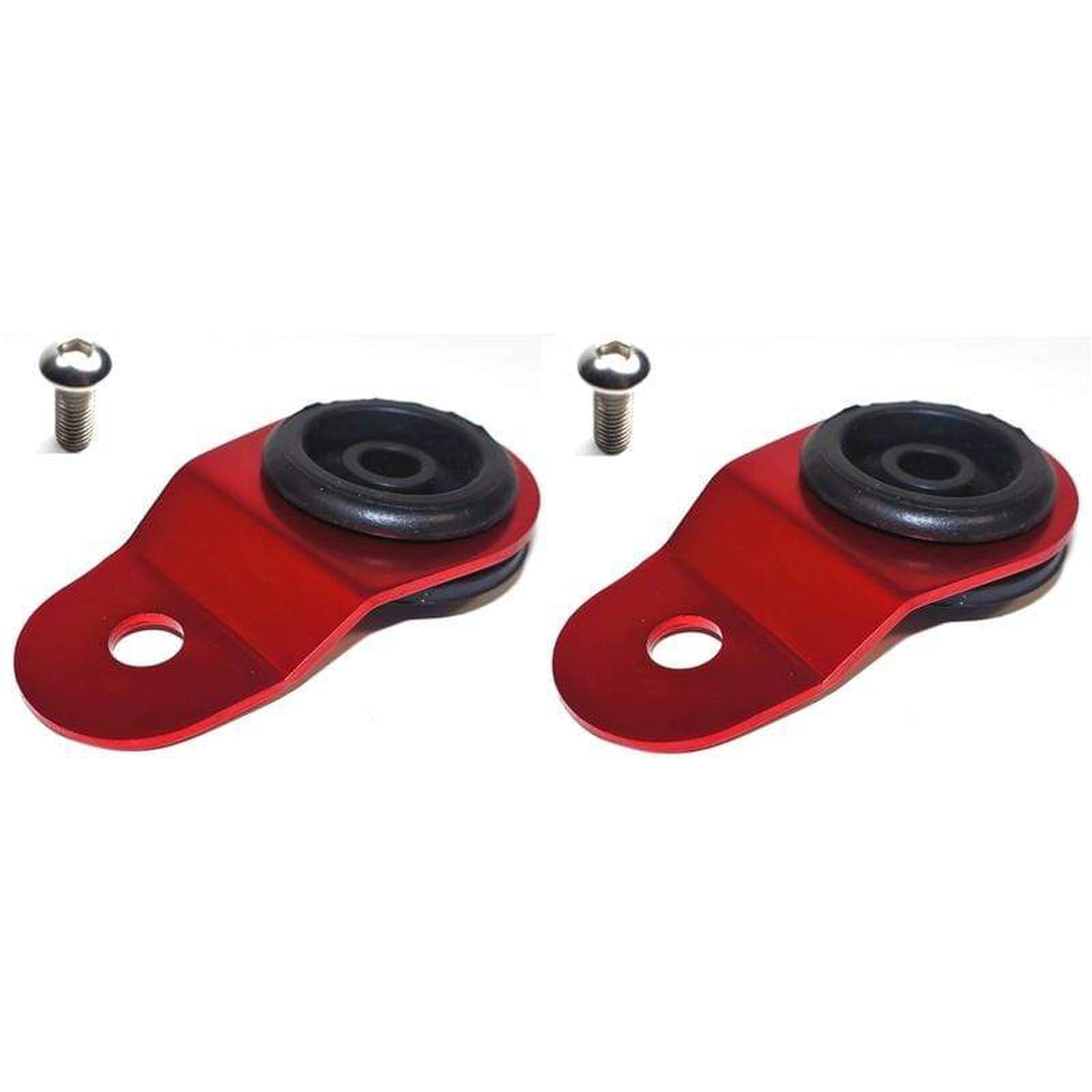 Torque Solution Radiator Mount Combo with Inserts RED Mitsubishi Evolution 8 / 9 2003-2006 | TS-EV-008ic