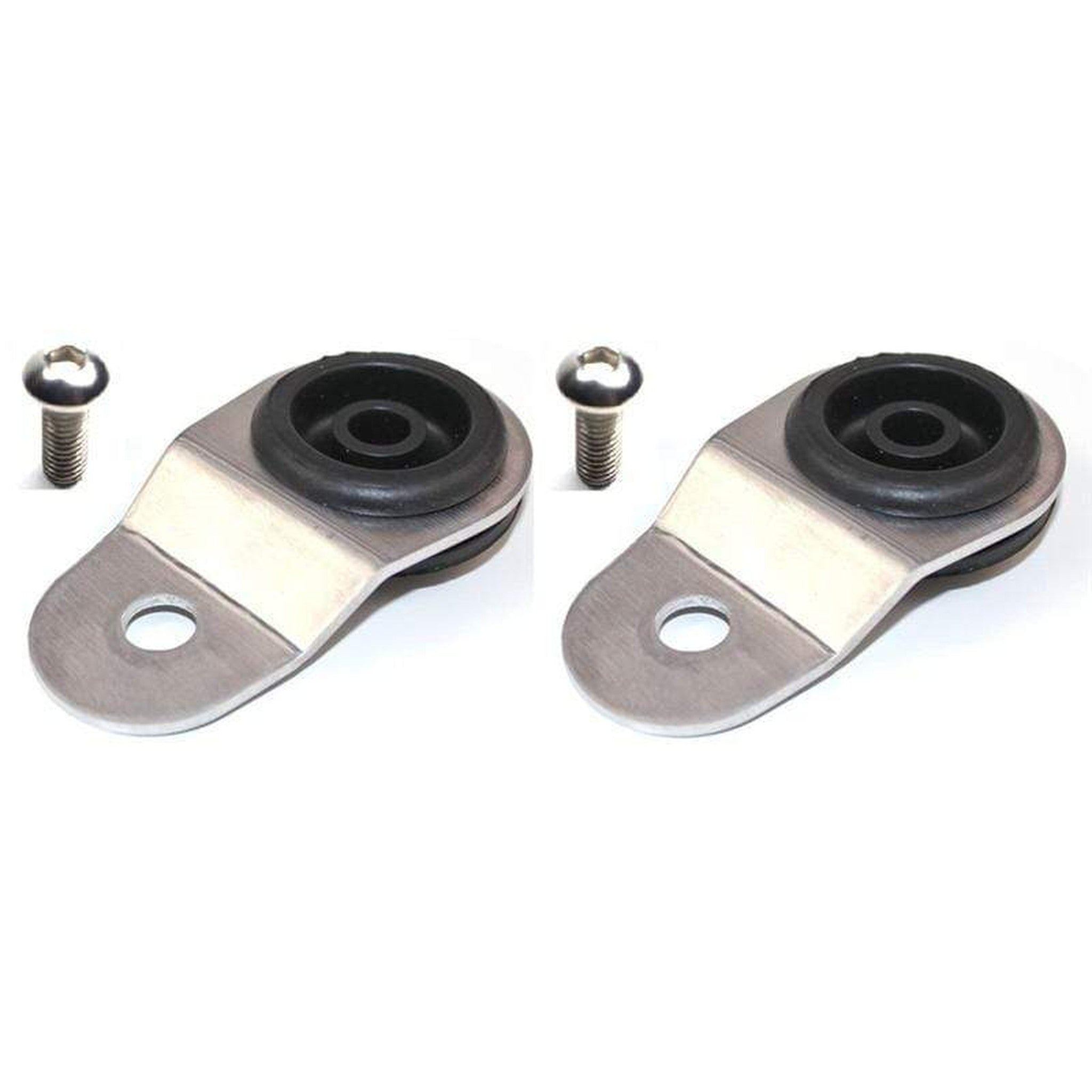 Torque Solution Radiator Mount Combo with Inserts Silver Mitsubishi Evolution 8 / 9 2003-2006 | TS-EV-010ic