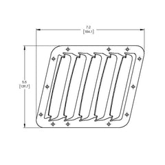 Verus Hood Louver Kit Bare Aluminum Subaru WRX / STI 2015-2021 | A0053A-BARE