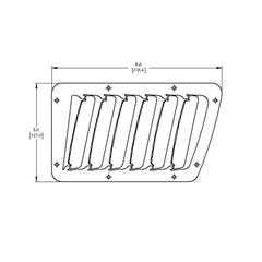 Verus Small and Large Slanted Hood Louvers Black Subaru BRZ / Toyota GT86 2013-2020 | A0065A-BLK