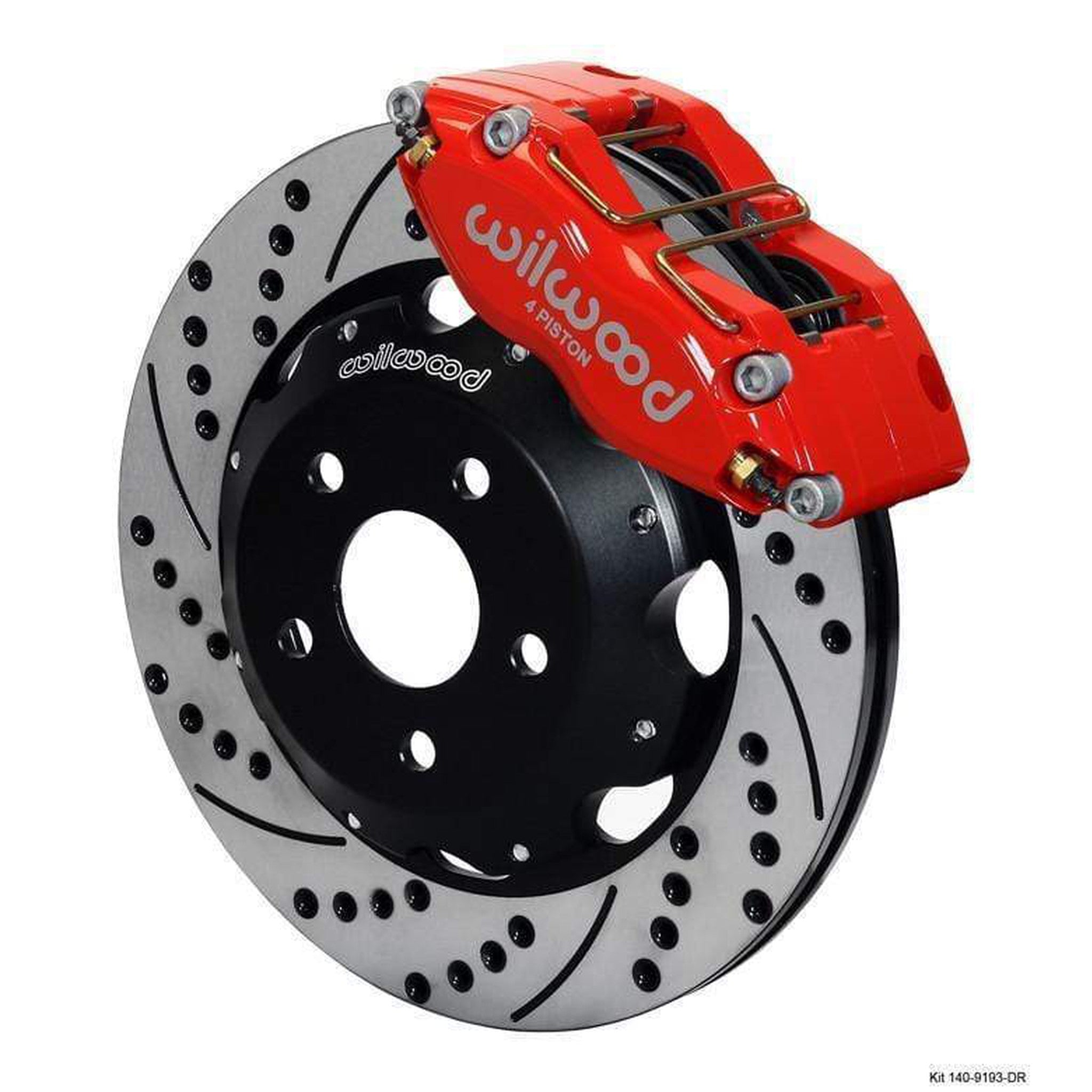 Wilwood Dynapro Radial RED Slotted & Drilled Front Brake Kit 2002 Subaru WRX / 2004 Subaru STI w/ 15-in Wheels
