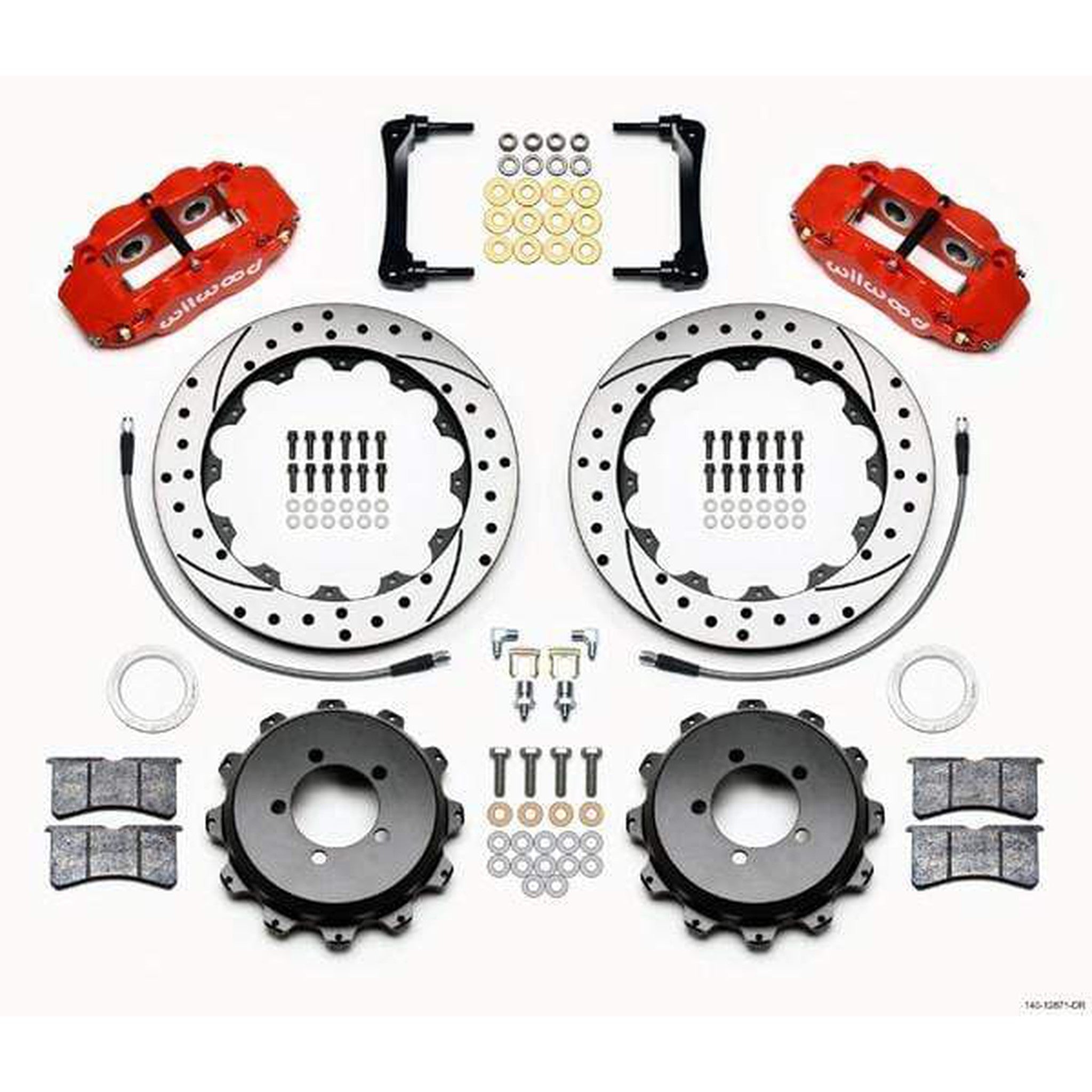 Wilwood FNSL4R Rear Red Slotted & Drilled Big Brake Kit Scion FR-S 2013-2016 / Subaru BRZ 2013-2020