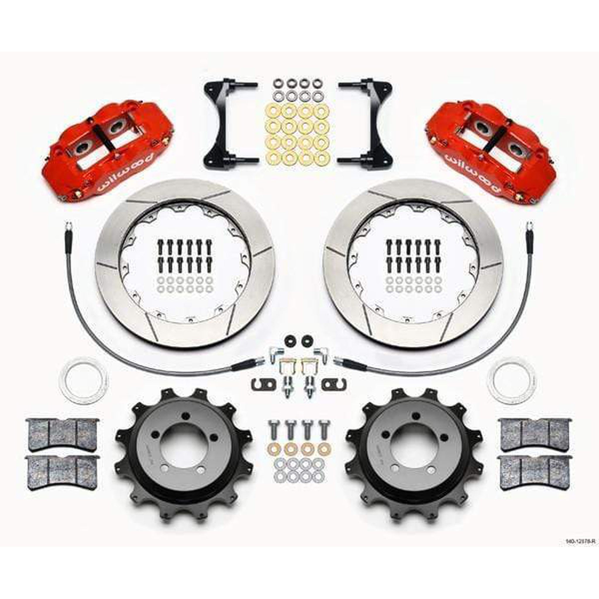 Wilwood FNSL4R Red Rear Slotted Big Brake Kit 2002-2005 Subaru WRX