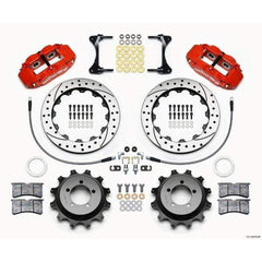 Wilwood FNSL4R Red Rear Slotted & Drilled Big Brake Kit 2002-2005 Subaru WRX