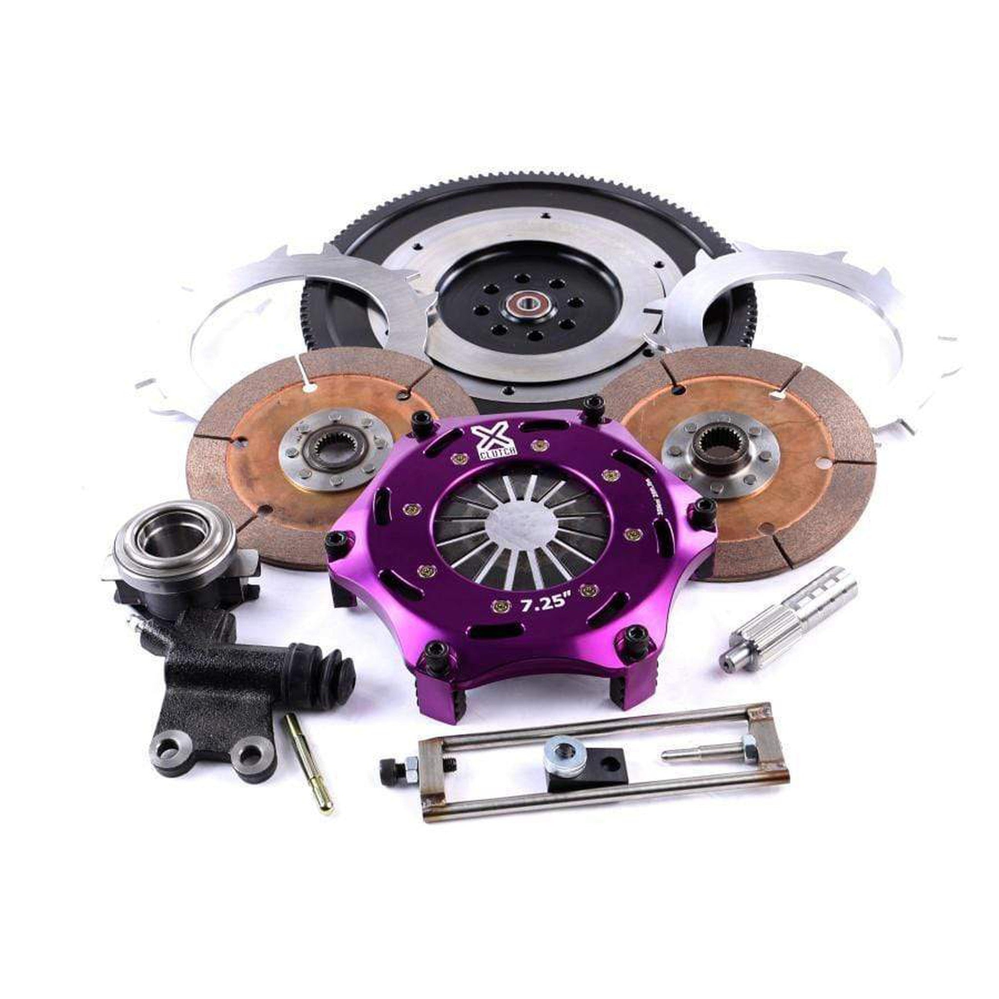XClutch Clutch Kit 7.25 in. Twin Solid Ceramic Discs w/ Flywheel Subaru STI 2004-2021
