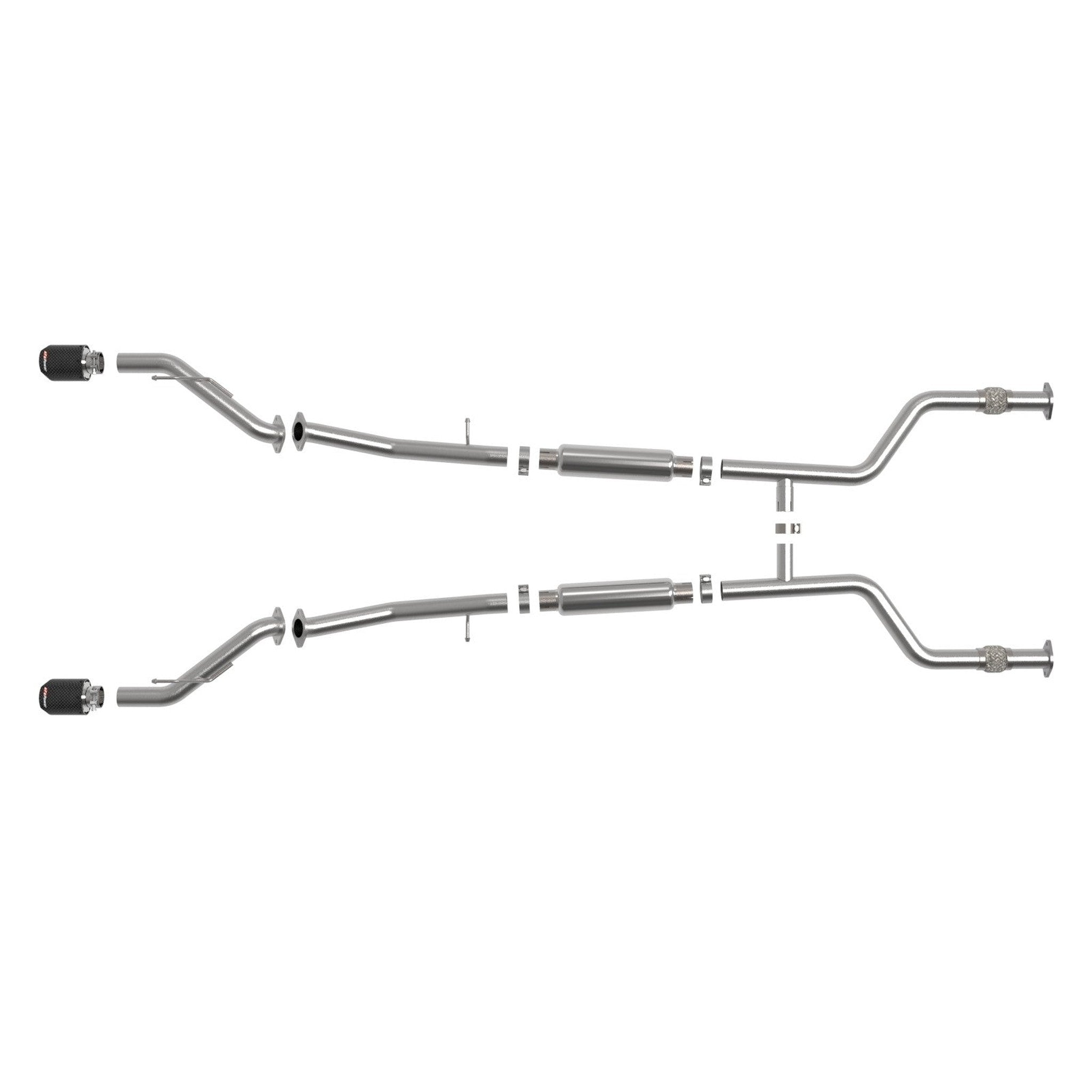 aFe Takeda 2.5inch Stainless Steel Carbon Fiber Tips Cat Back Exhaust Nissan Z 2023 | 49-36138-C