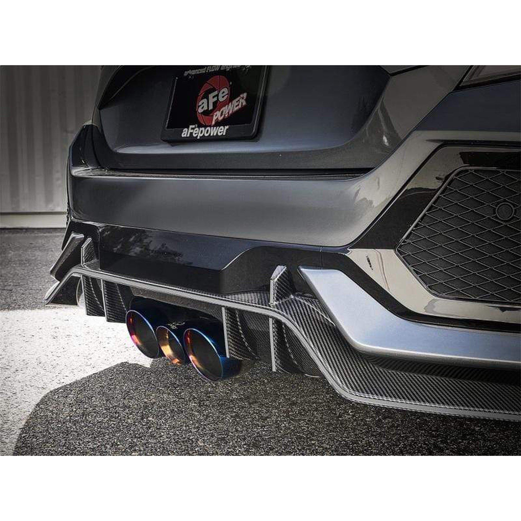 aFe Takeda 3in 304 SS Cat Back Exhaust w/ Blue Flame Tips Honda Civic Type R 2017-2021 | 49-36616-L