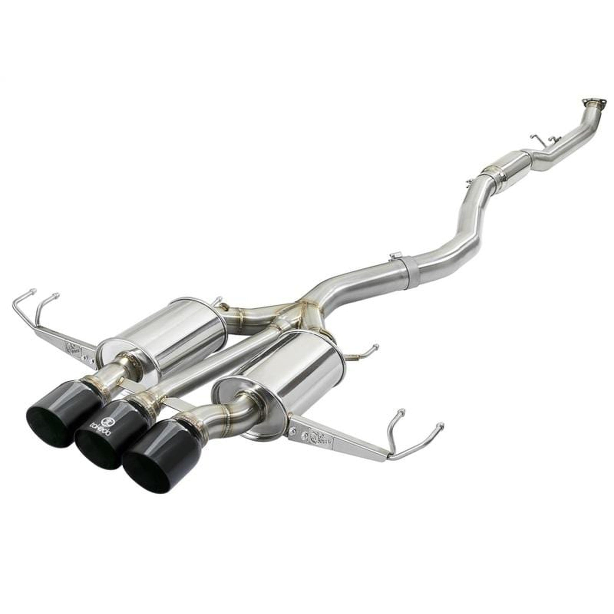 aFe Takeda 3in 304 SS Cat Back Exhaust w/ Tri-Black Tips Honda Civic Type R 2017-2021 | 49-36623-B