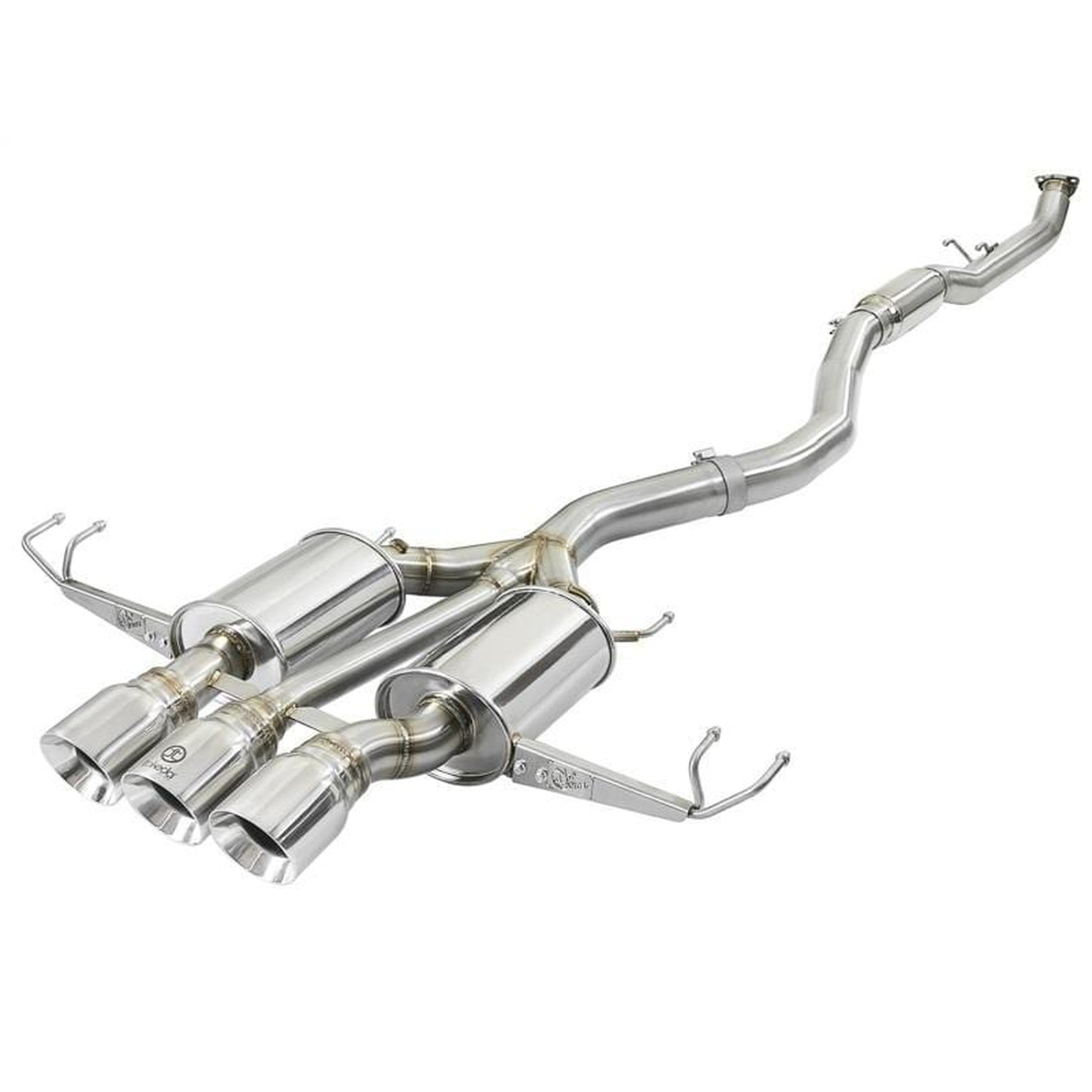 aFe Takeda 3in 304 SS Cat Back Exhaust w/ Tri-Polished Tip Honda Civic Type R 2017-2020 | 49-36623-P