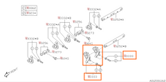 Subaru OEM Engine Rocker Arm Exhaust Subaru Baja 03-06 / Forester / Impreza / Legacy / Outback 99-05 | 13333AA011